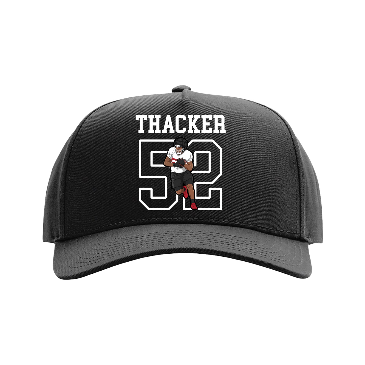 Full Fabric Five-Panel Champ Cap — Shirsey in Black