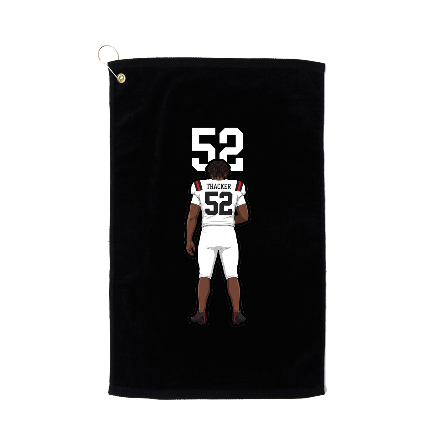 Golf Towel — Number Top in Black