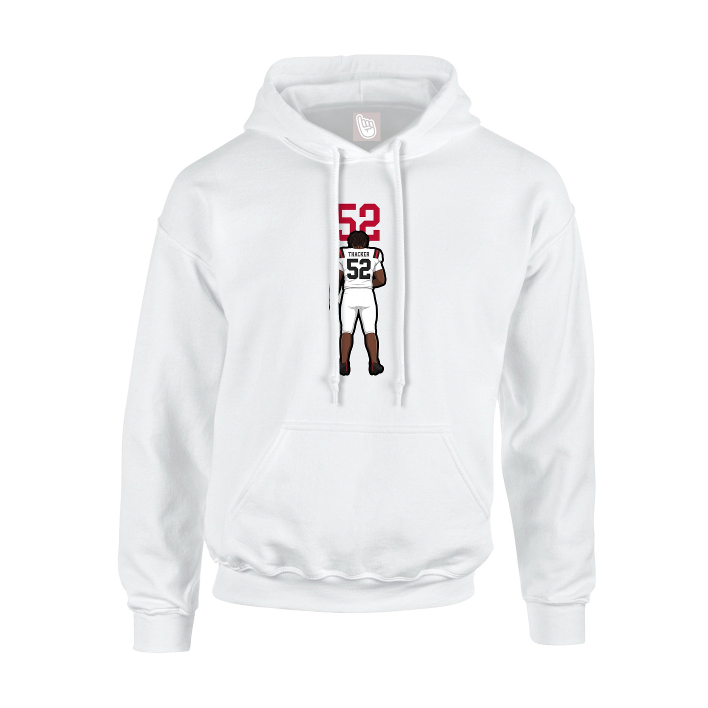 Hoodie — Number Top in White