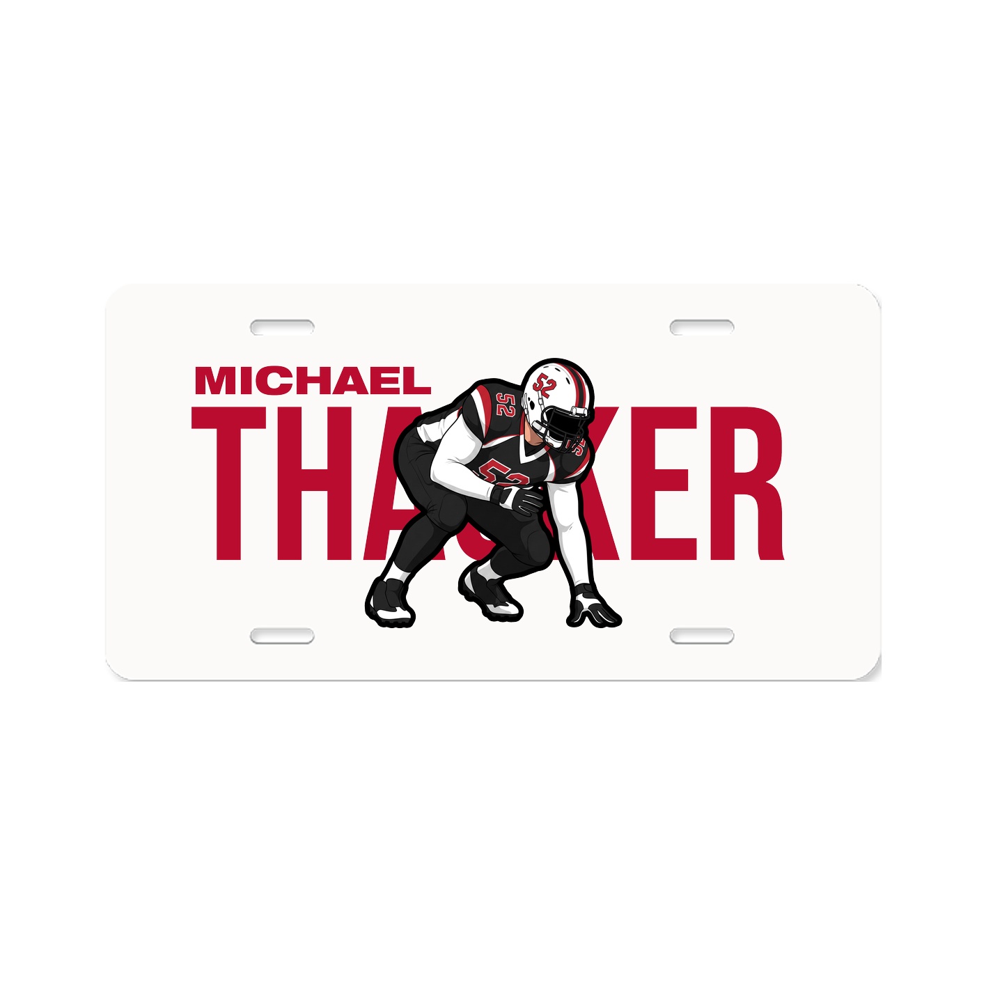 License Plate — Player Name in Classic