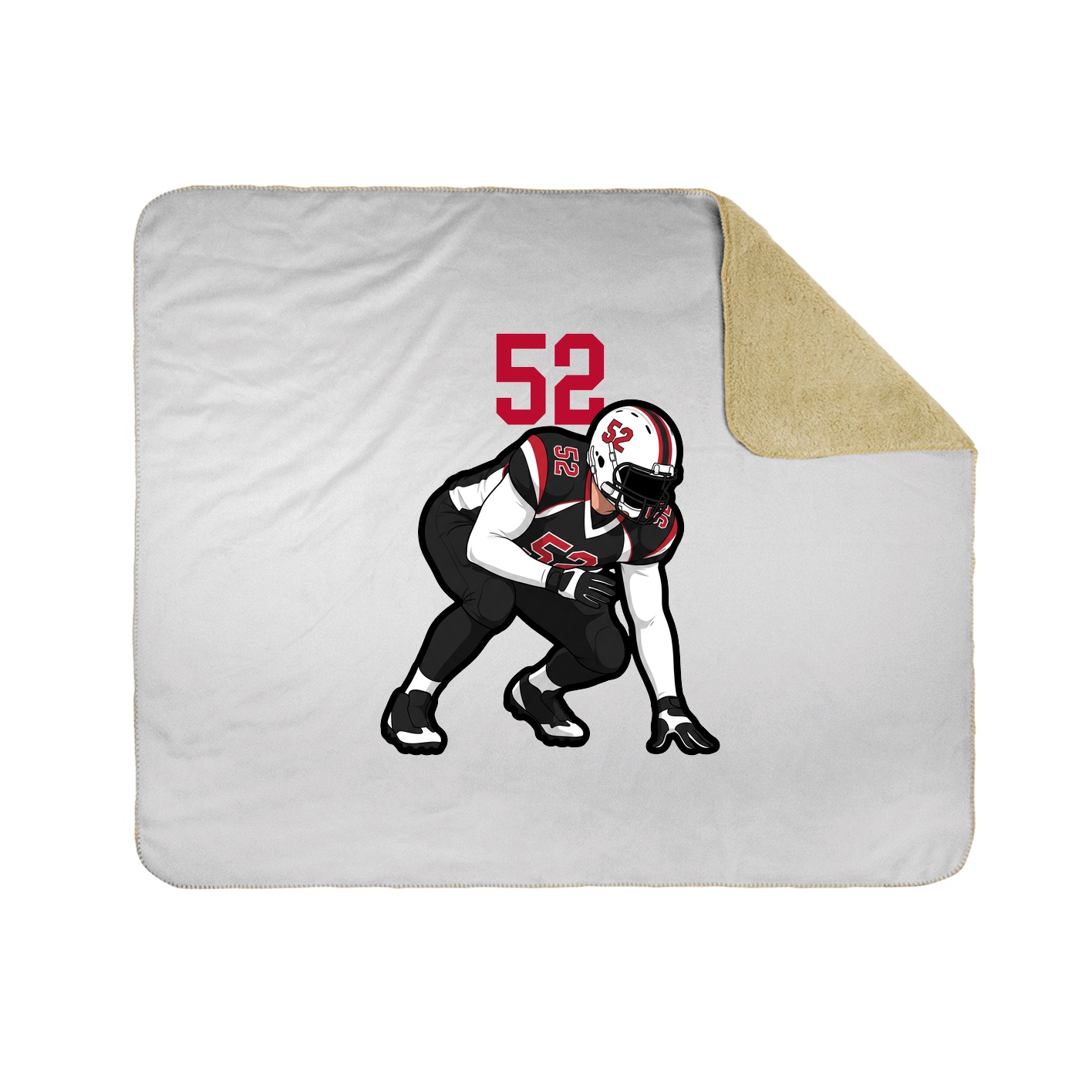 Throw Blanket — Number Top in White