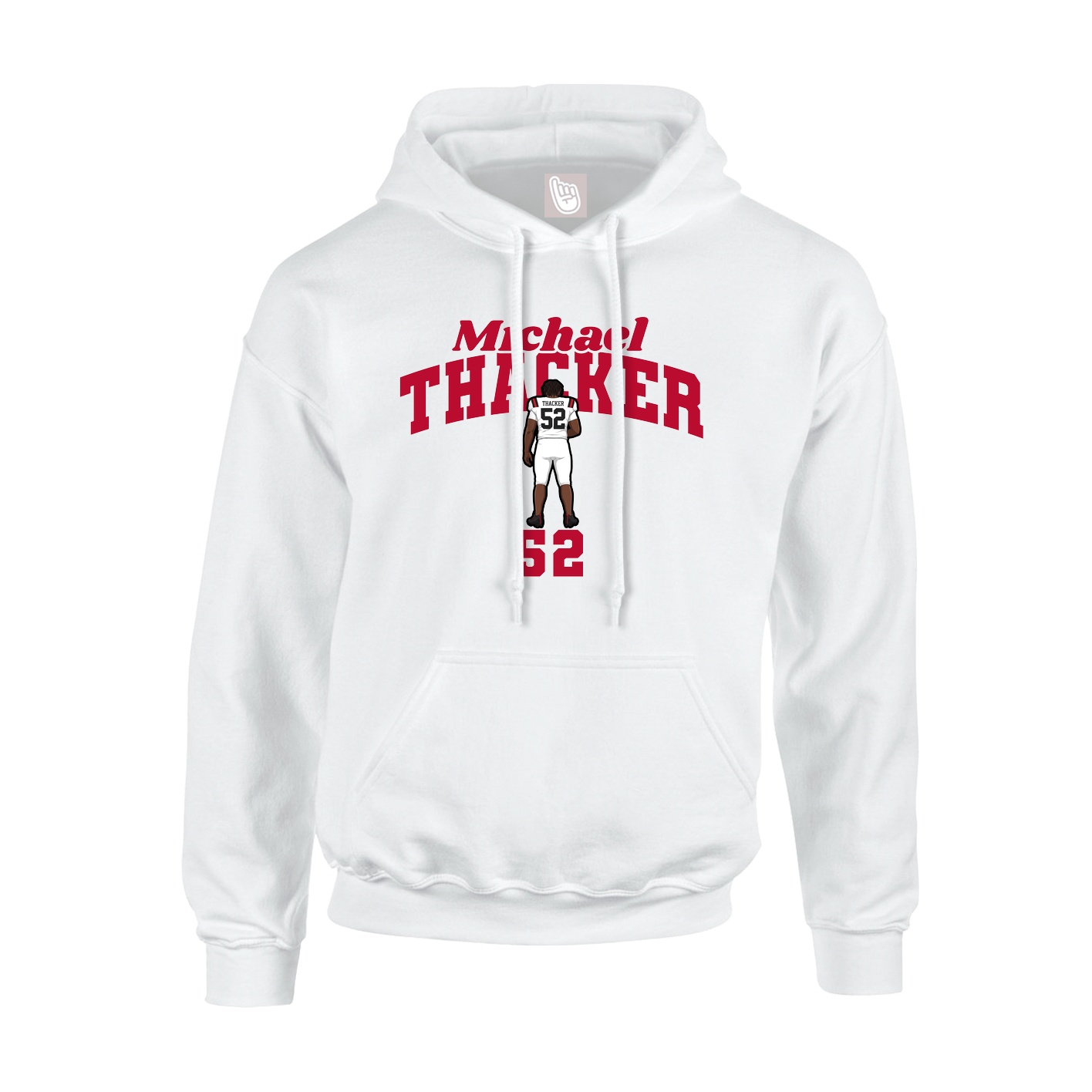 Hoodie — Signature Arch in White