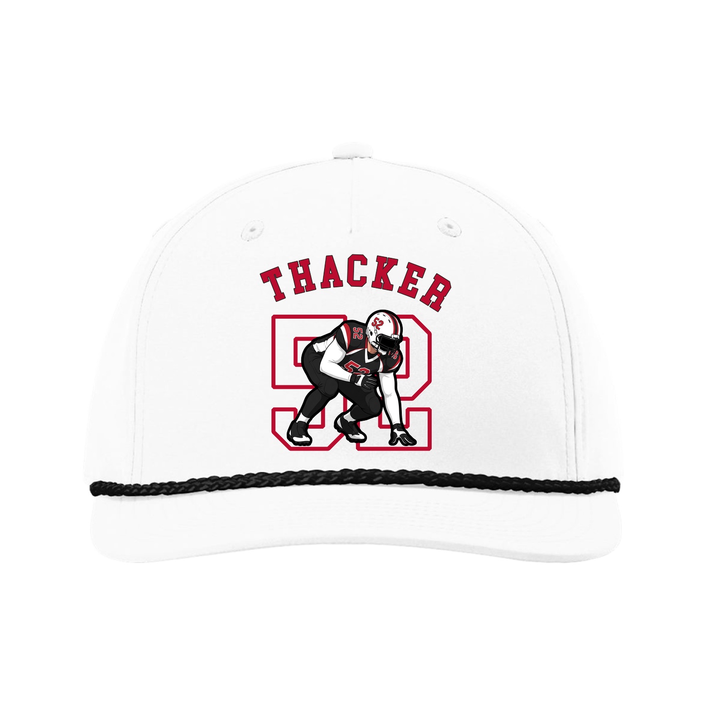 Five-Panel Classic Rope Cap — Shirsey Arch in White