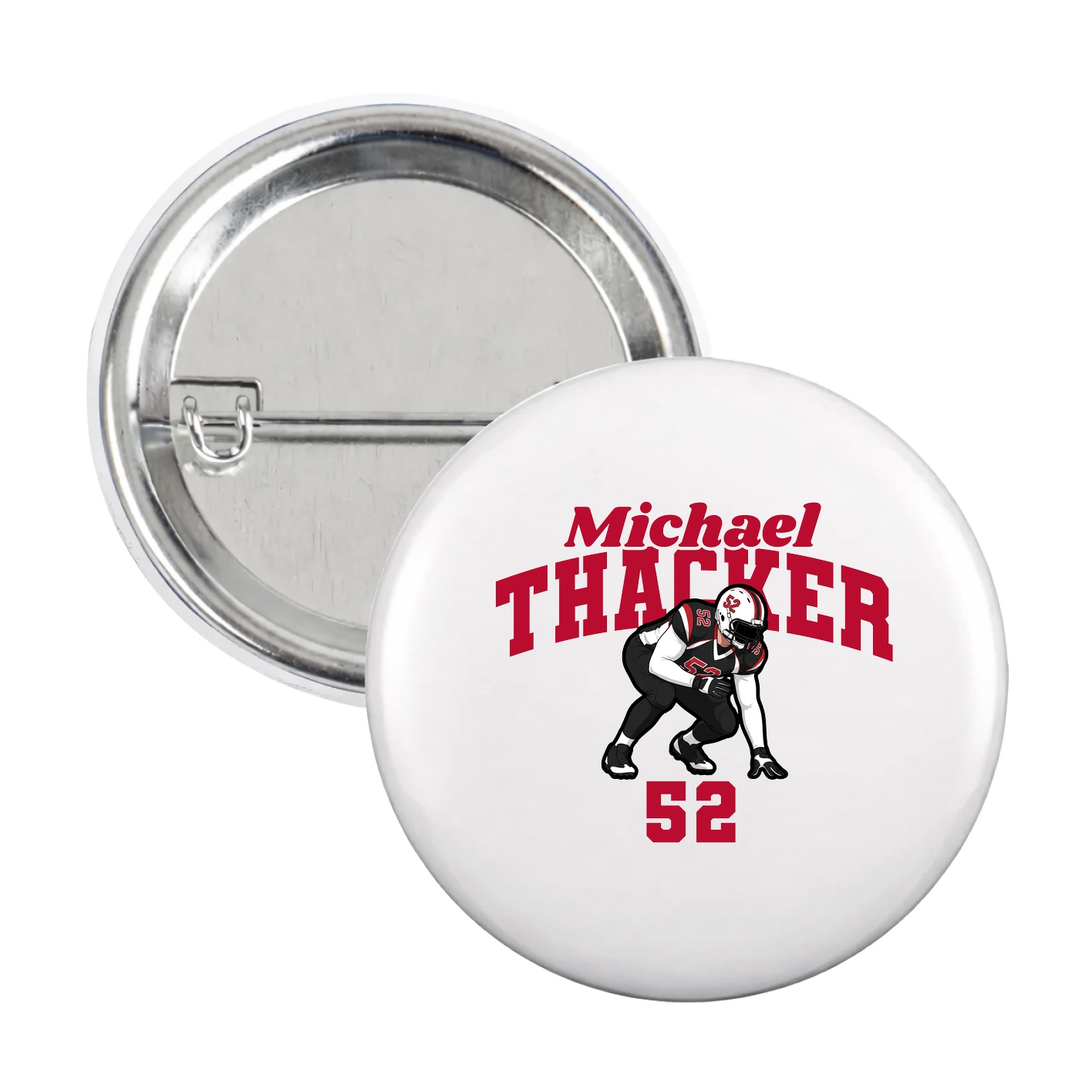 Game Day Button — Signature Arch in White