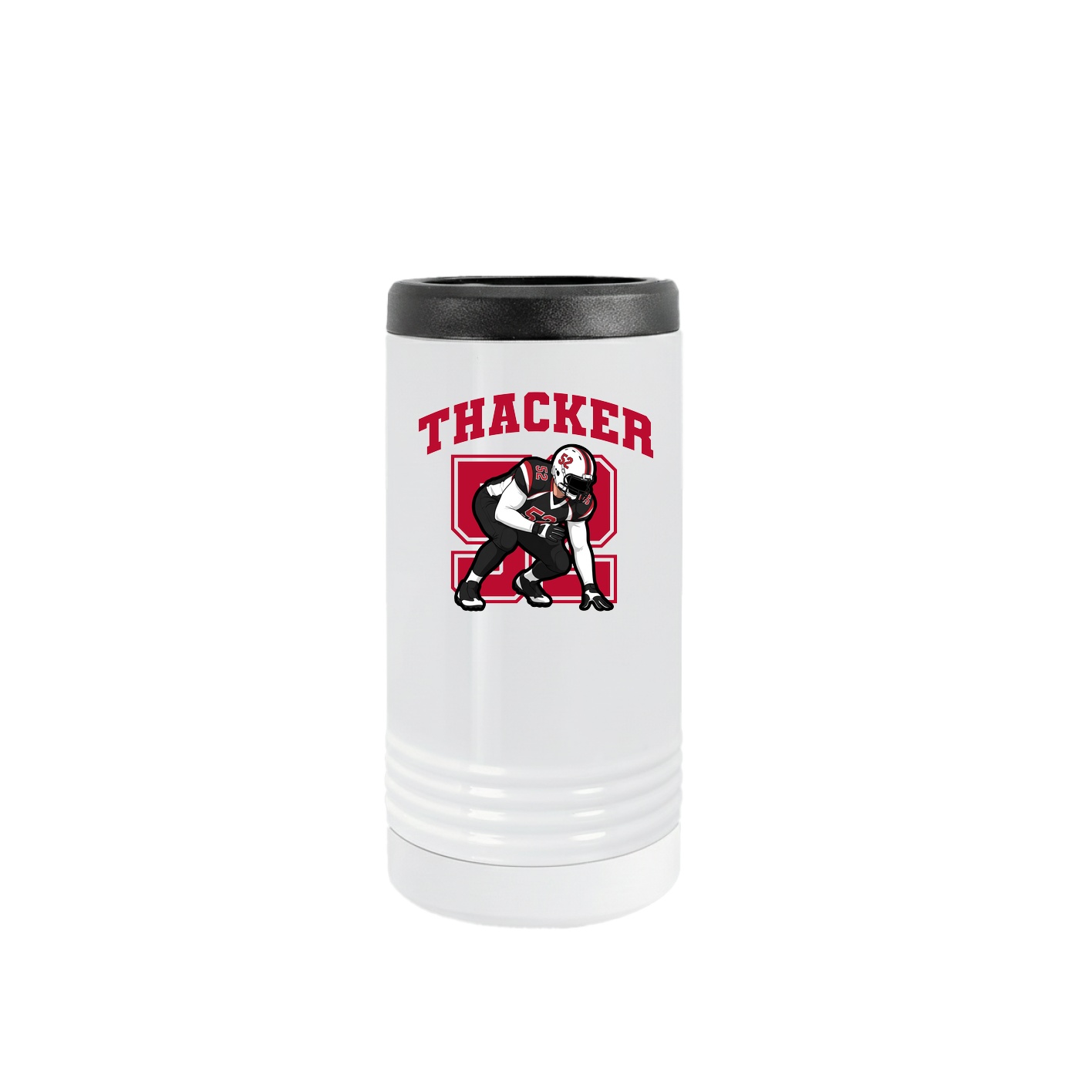 Slim Beverage Holder — Number in White