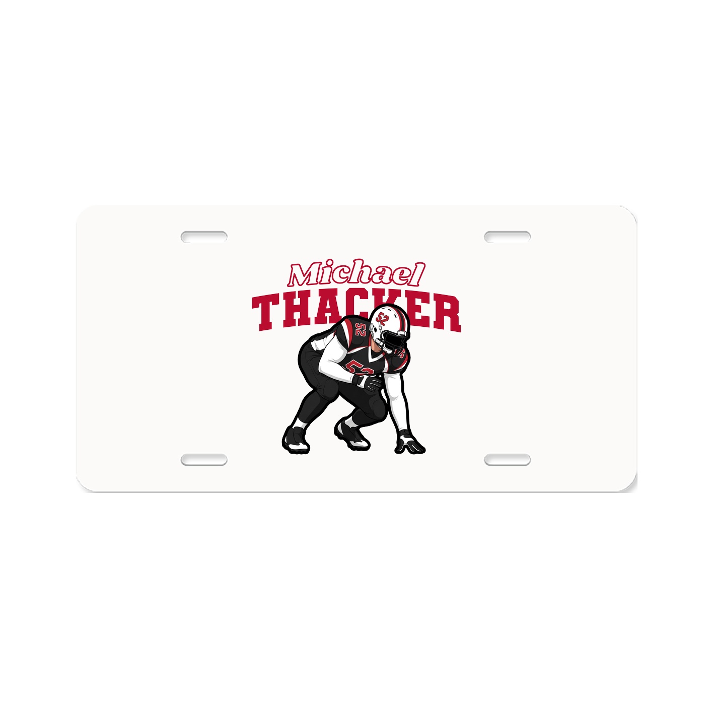 License Plate — Name Arch in Classic