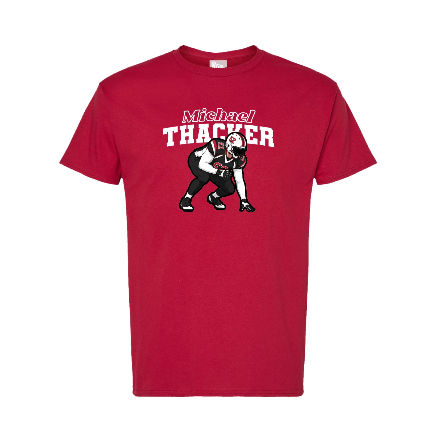 Tee — Name Arch in Crimson