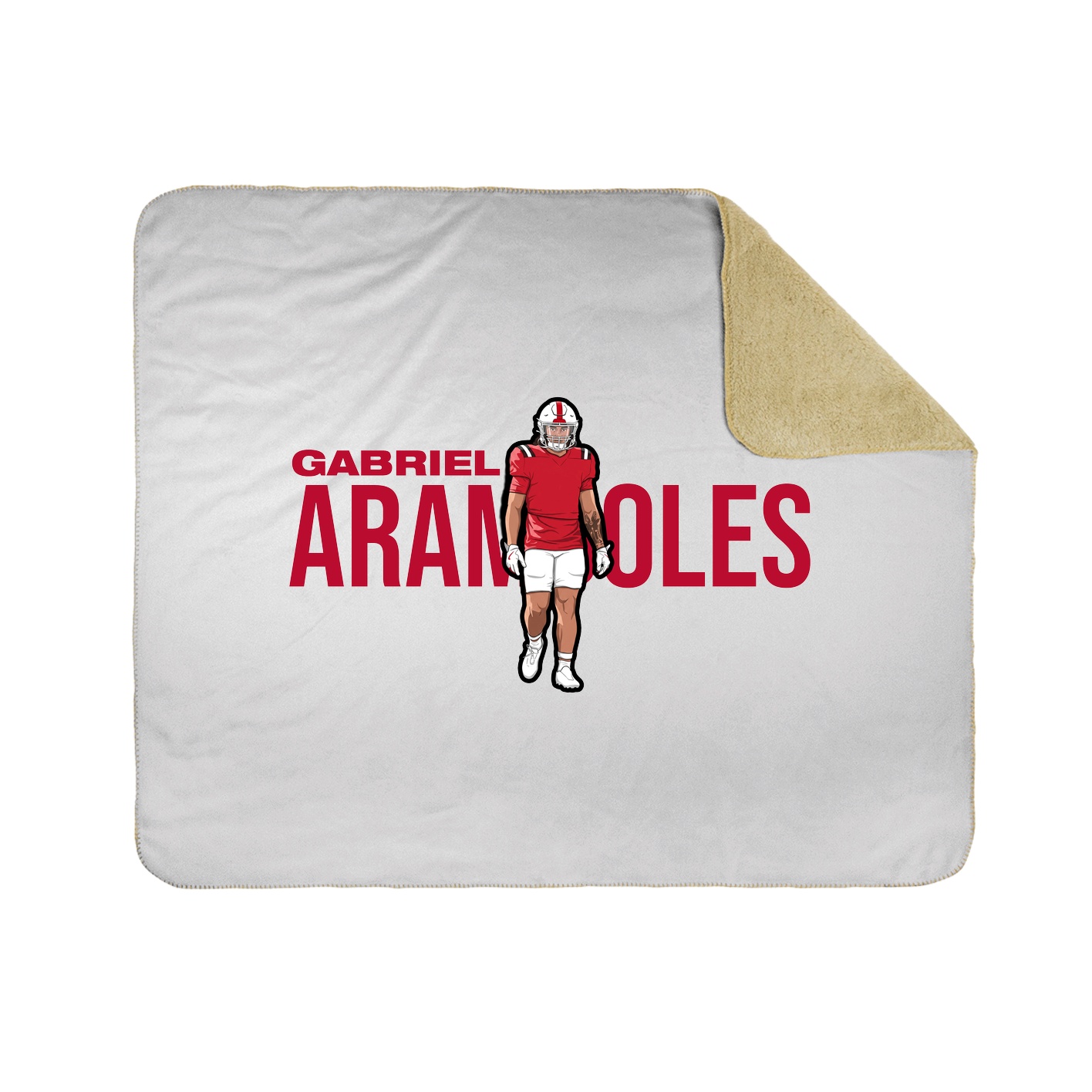 Throw Blanket — Player Name in White