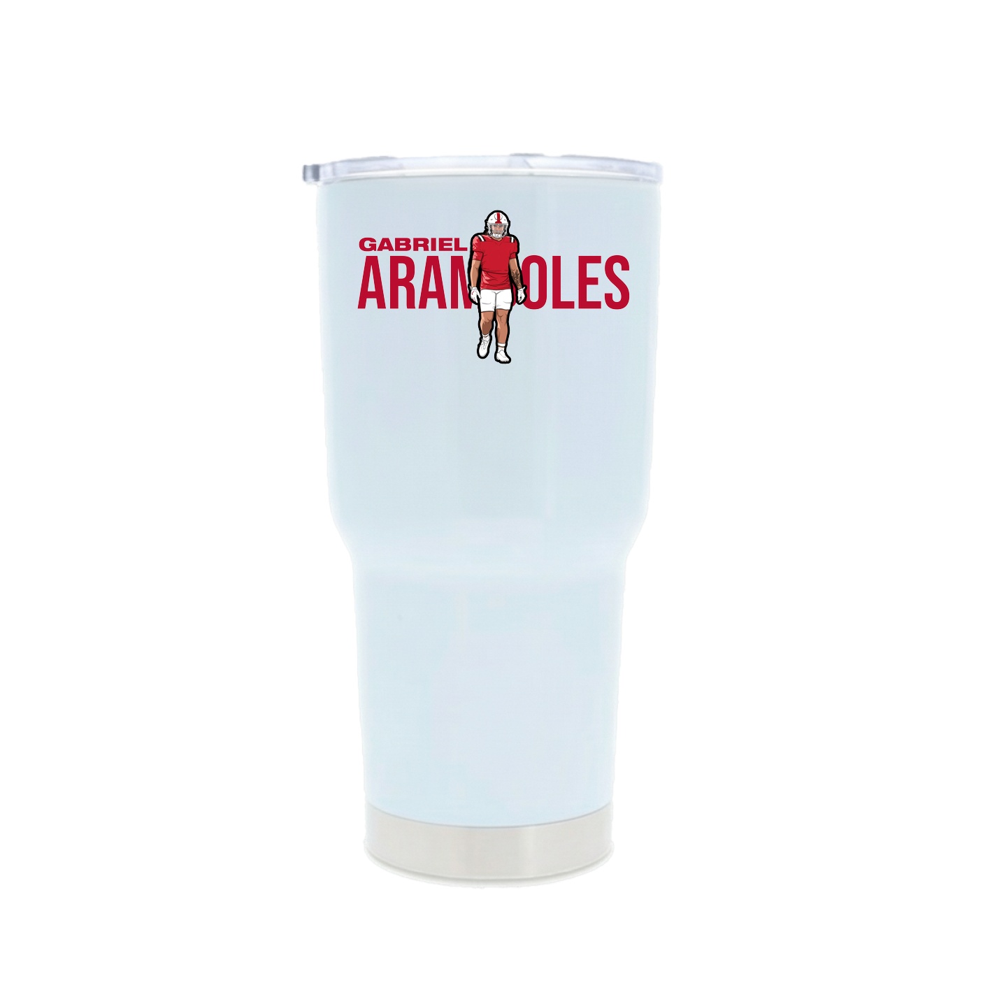 30oz Stainless Steel Tumbler — Player Name in White