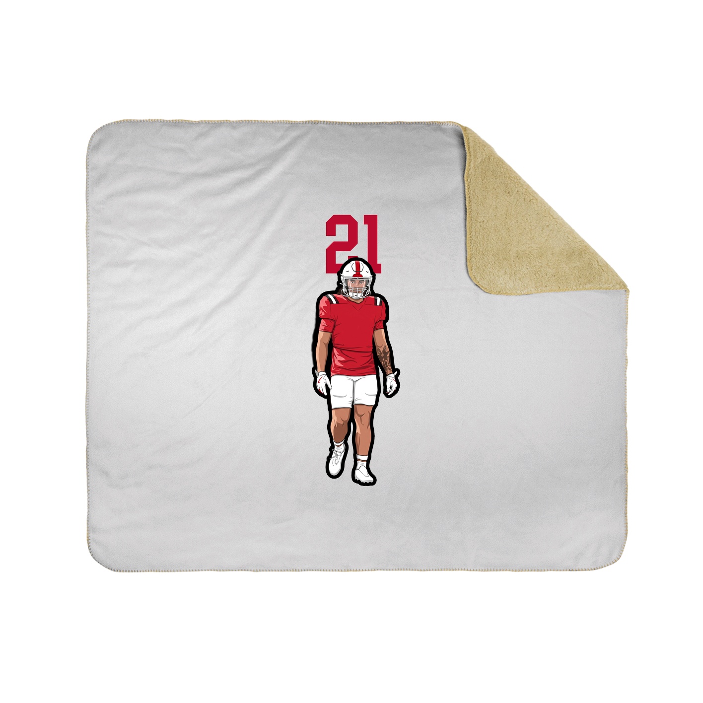 Throw Blanket — Number Top in White