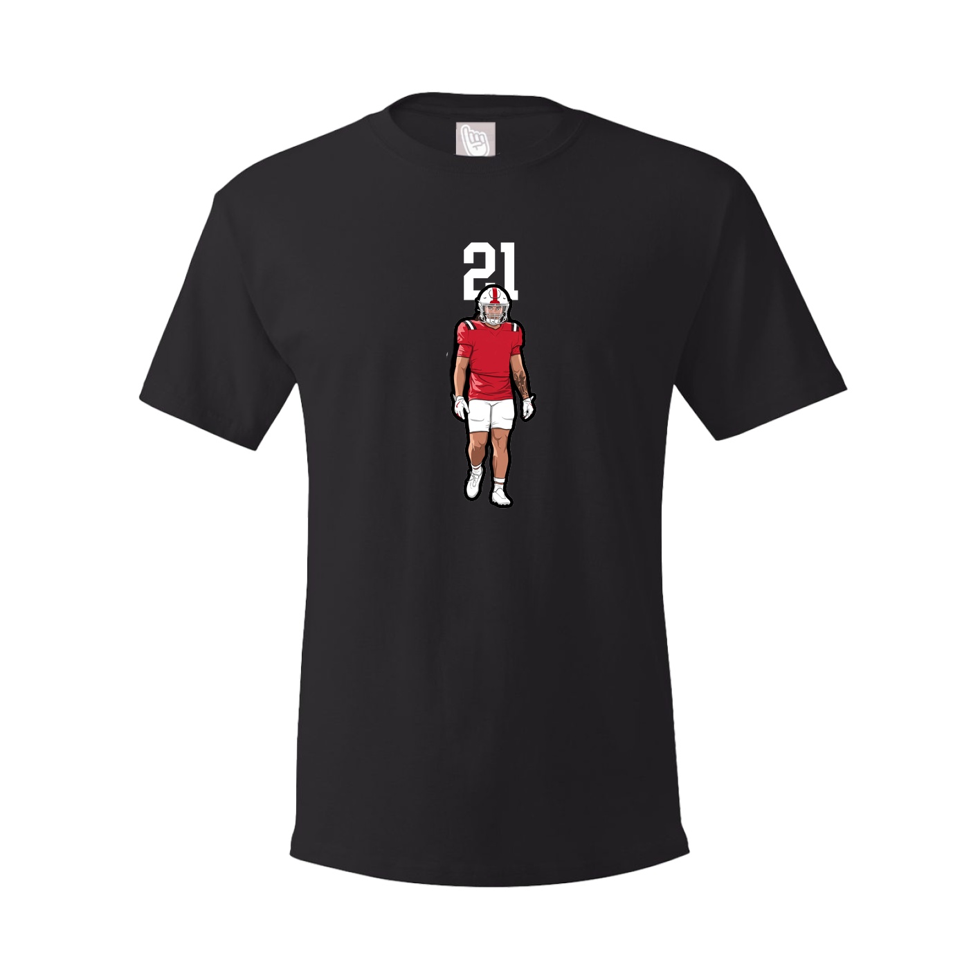 Youth Tee — Number Top in Black