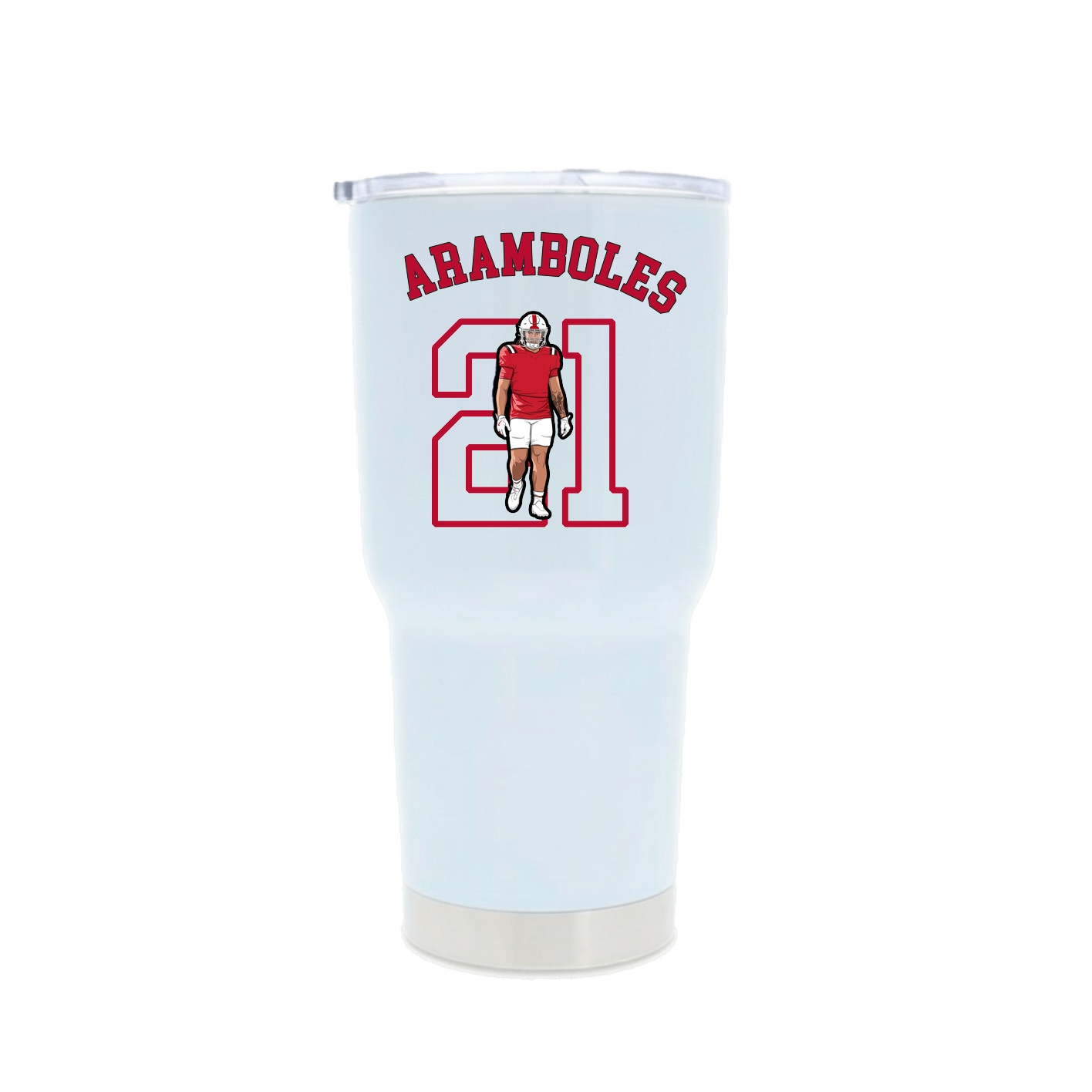 30oz Stainless Steel Tumbler — Shirsey Arch in White