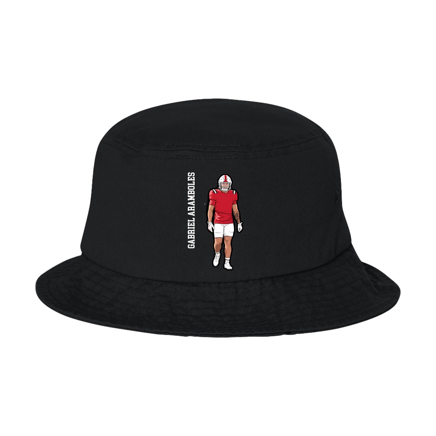 Bucket Cap — Name Vertical in Black