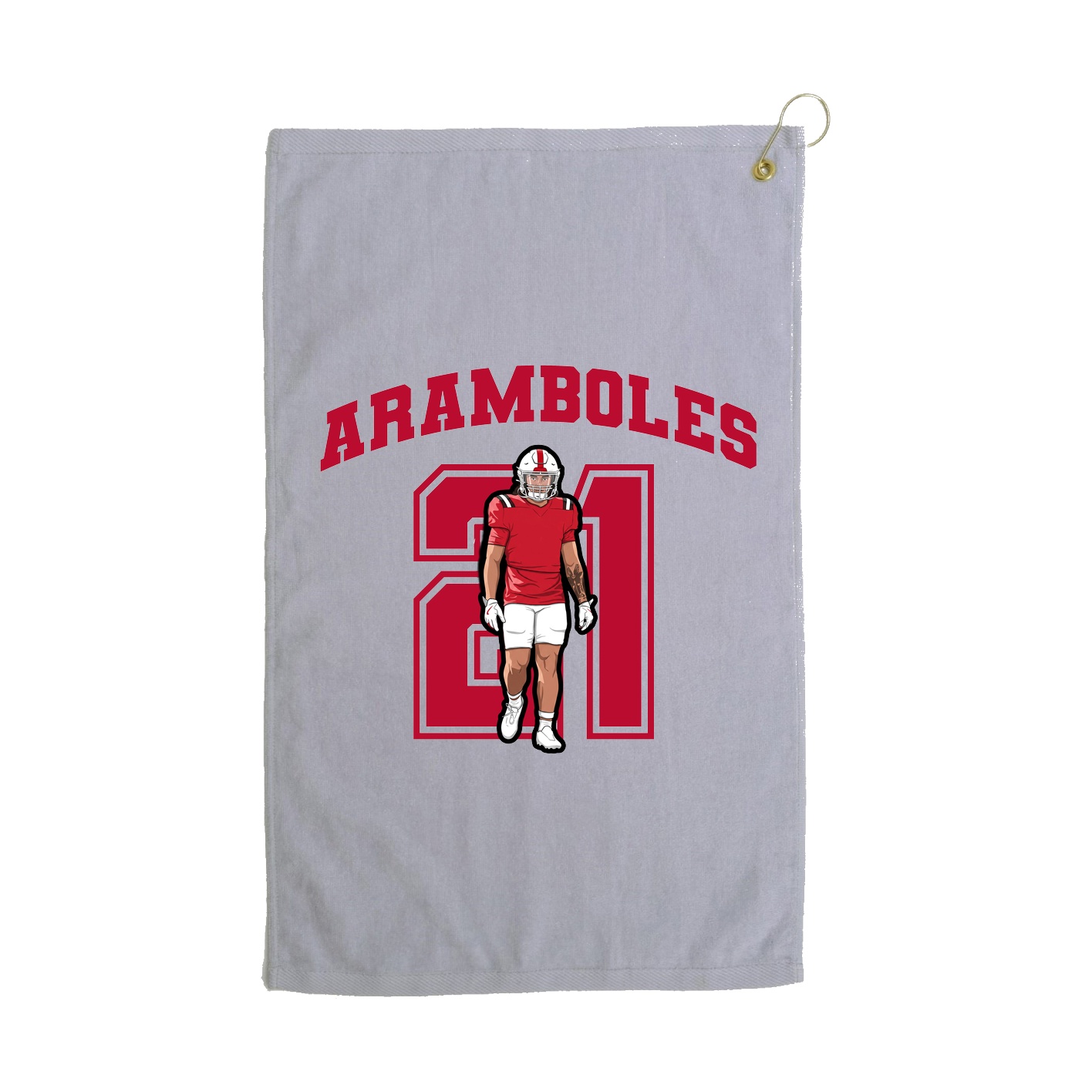 Golf Towel — Number in Grey