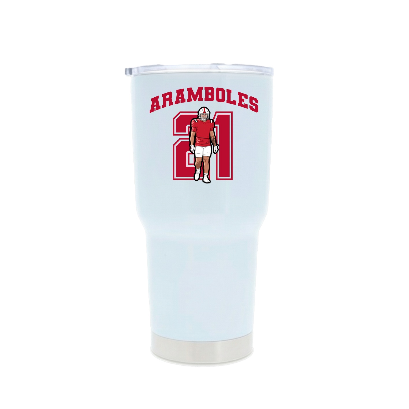 30oz Stainless Steel Tumbler — Number in White