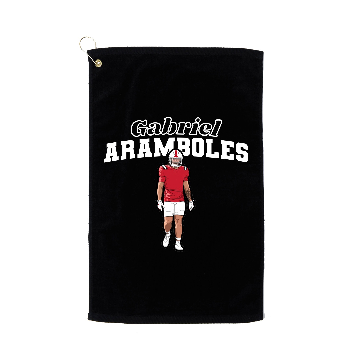Golf Towel — Name Arch in Black