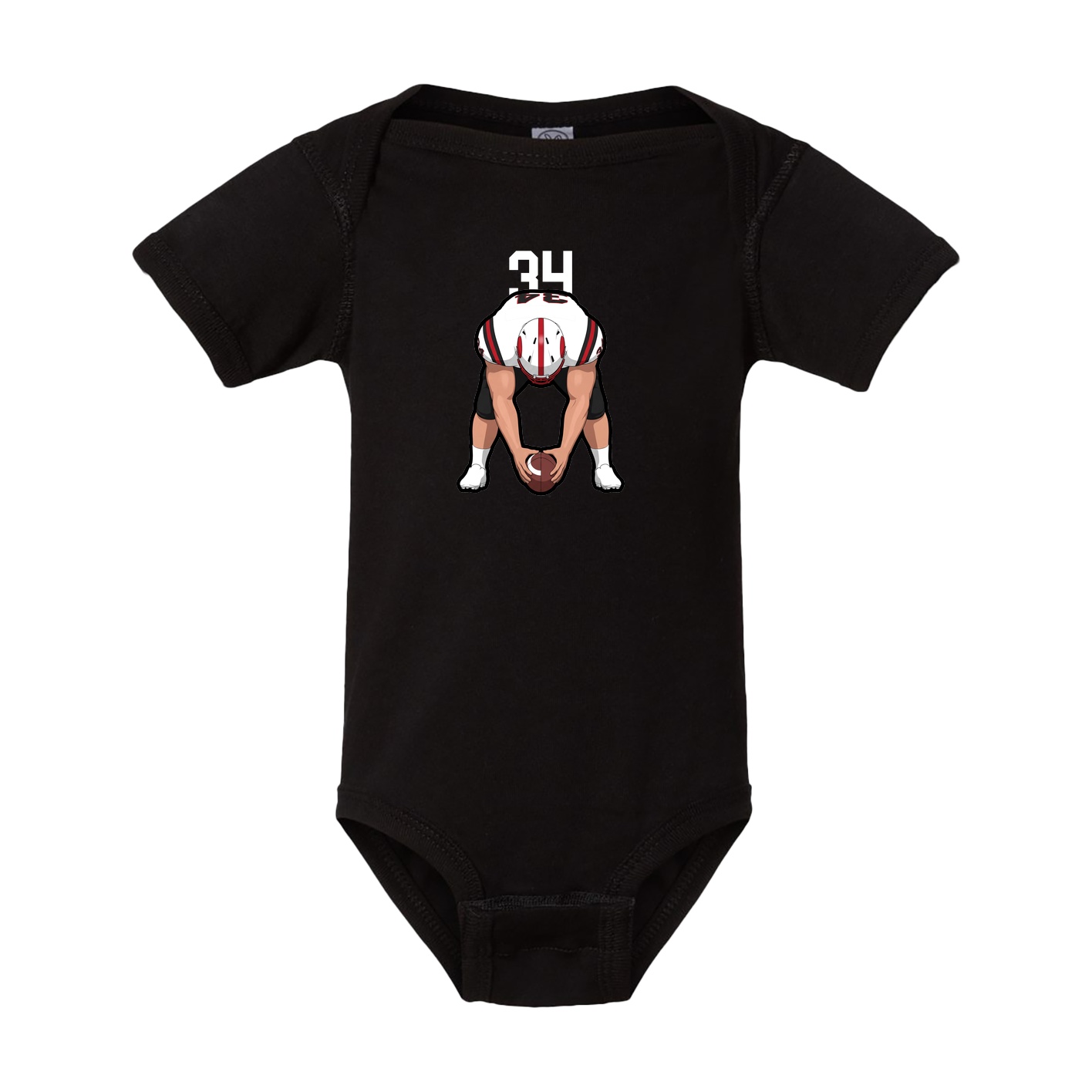 Baby Onesie — Number Top in Black