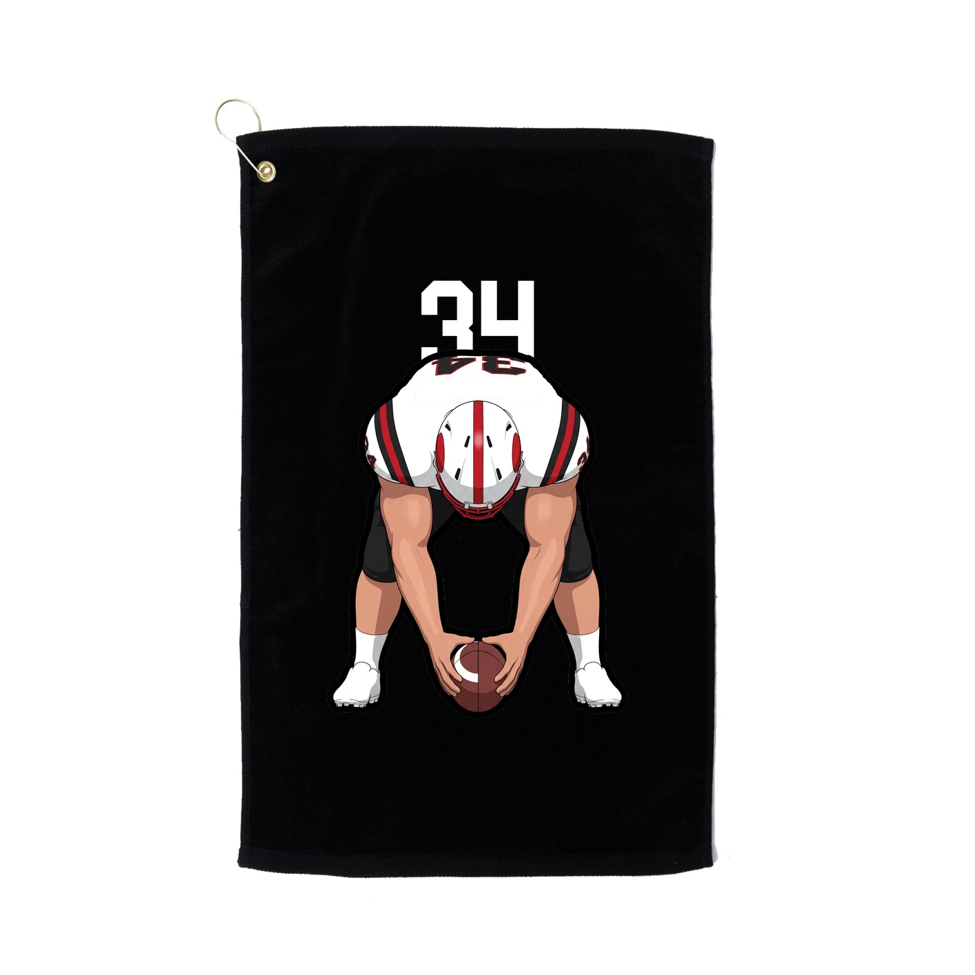Golf Towel — Number Top in Black