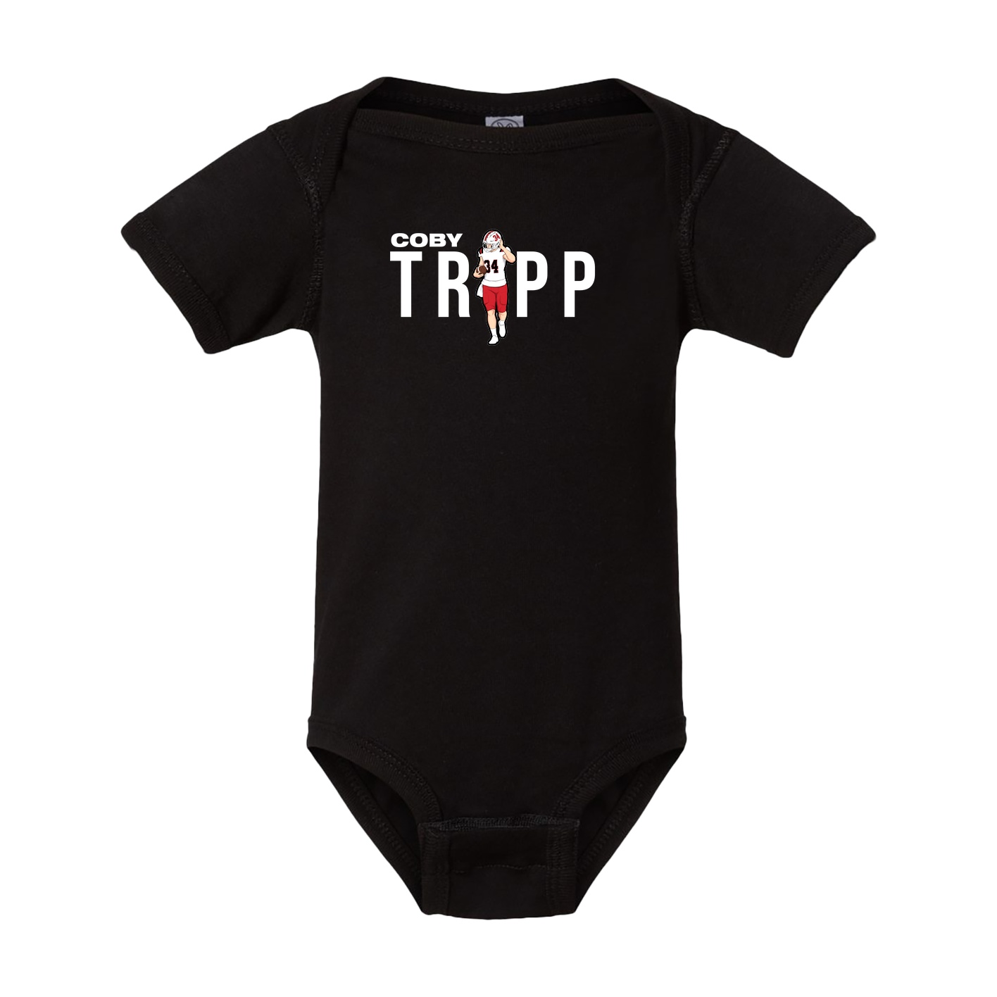 Baby Onesie — Player Name in Black