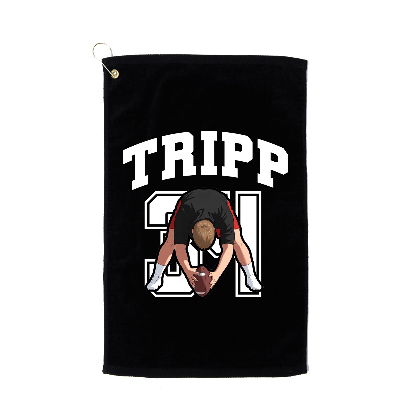 Golf Towel — Number in Black
