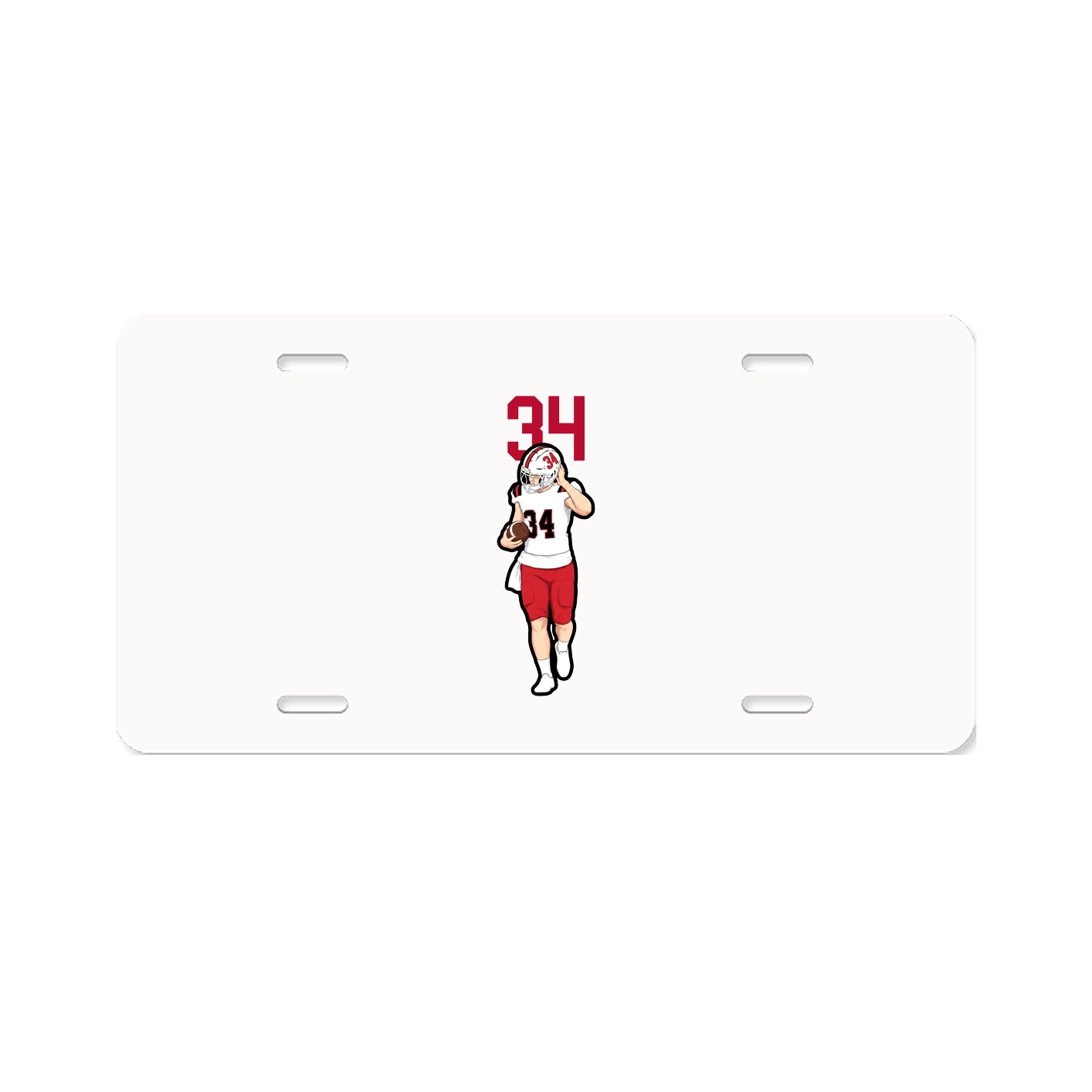 License Plate — Number Top in Classic