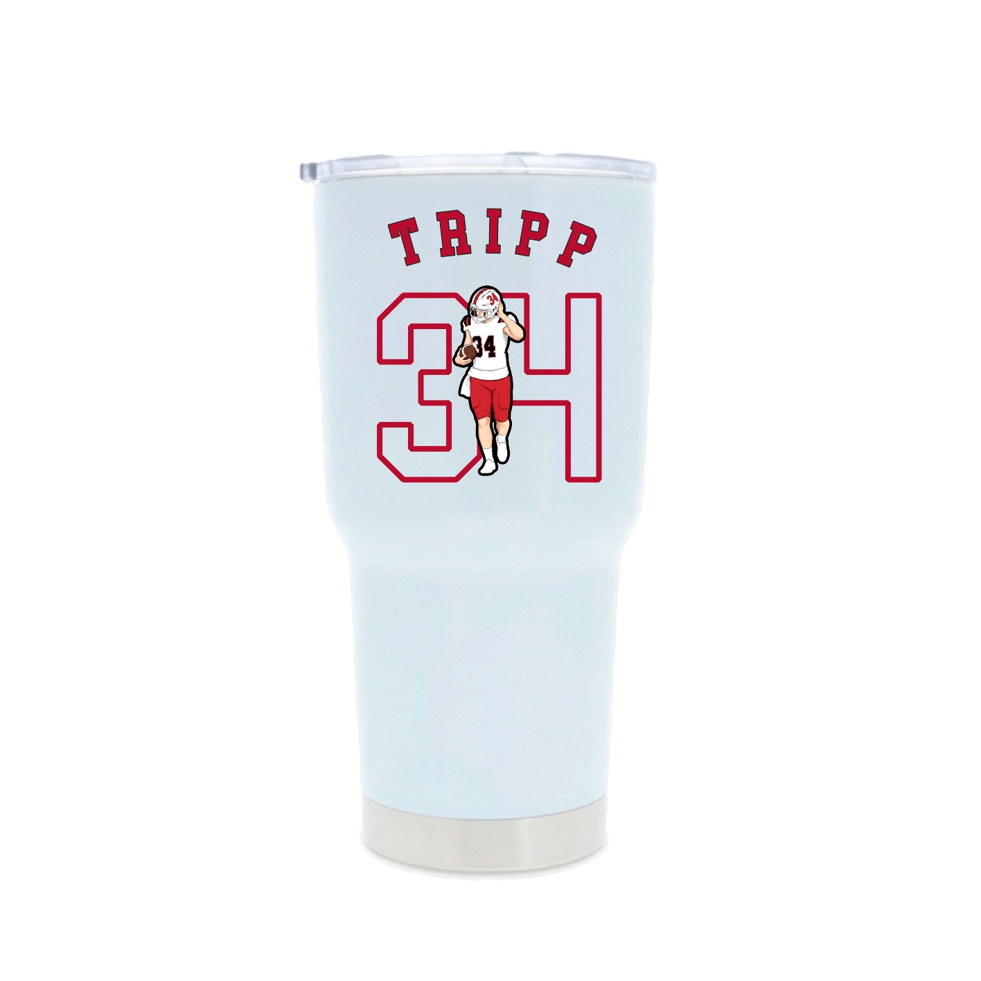 30oz Stainless Steel Tumbler — Shirsey Arch in White