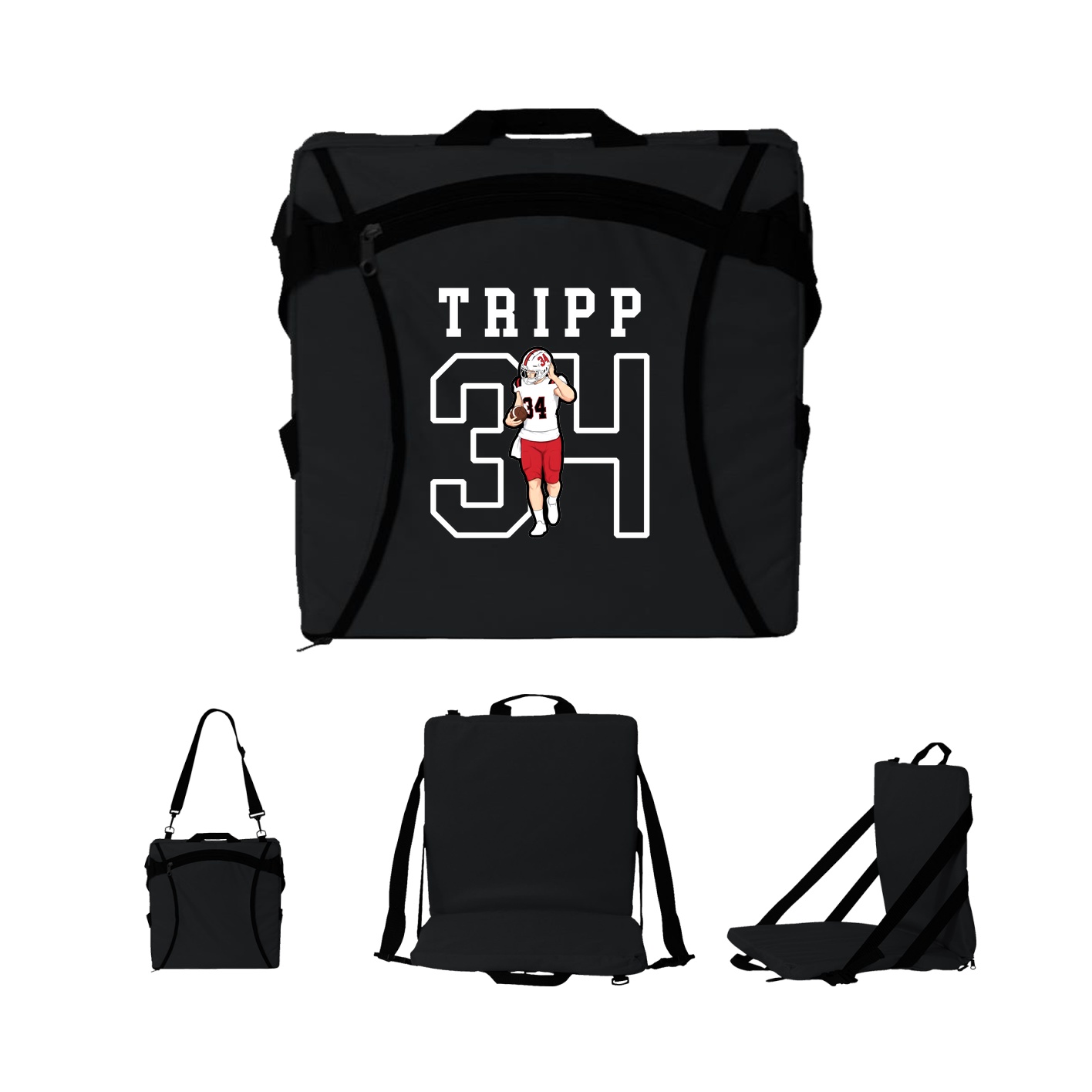 Folding Stadium Seat — Shirsey in Black
