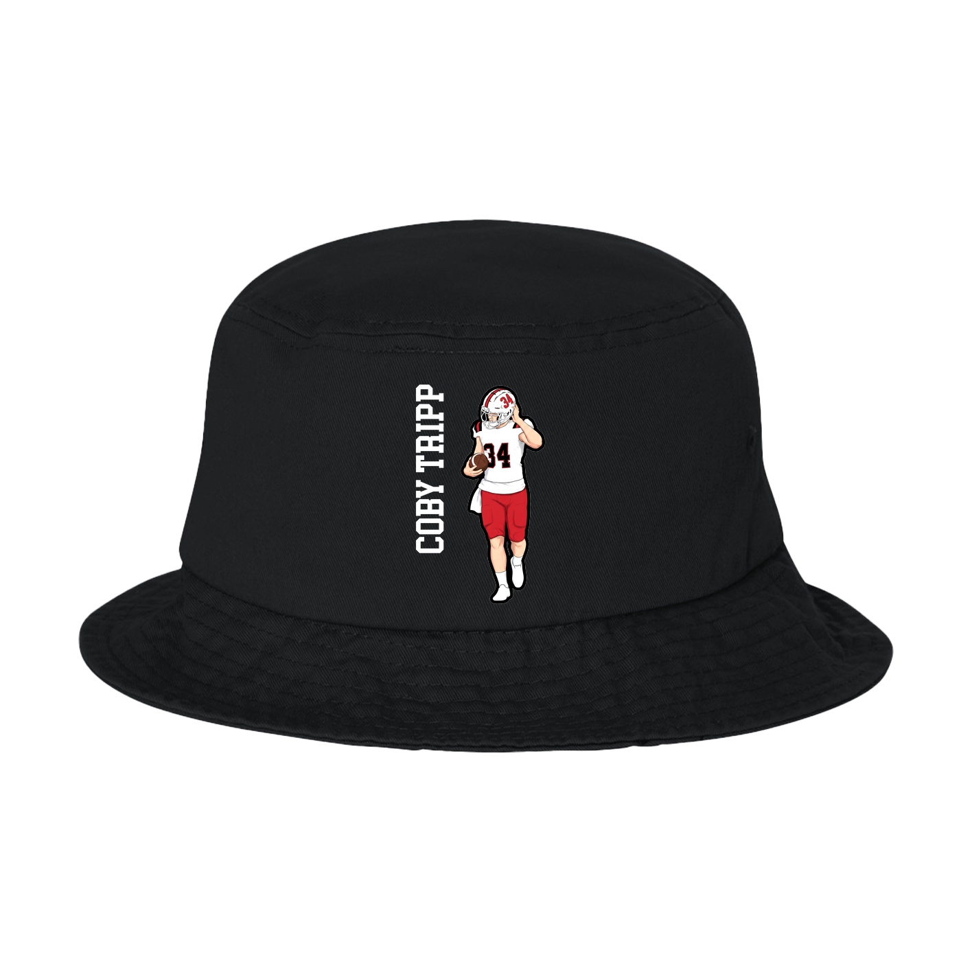 Bucket Cap — Name Vertical in Black