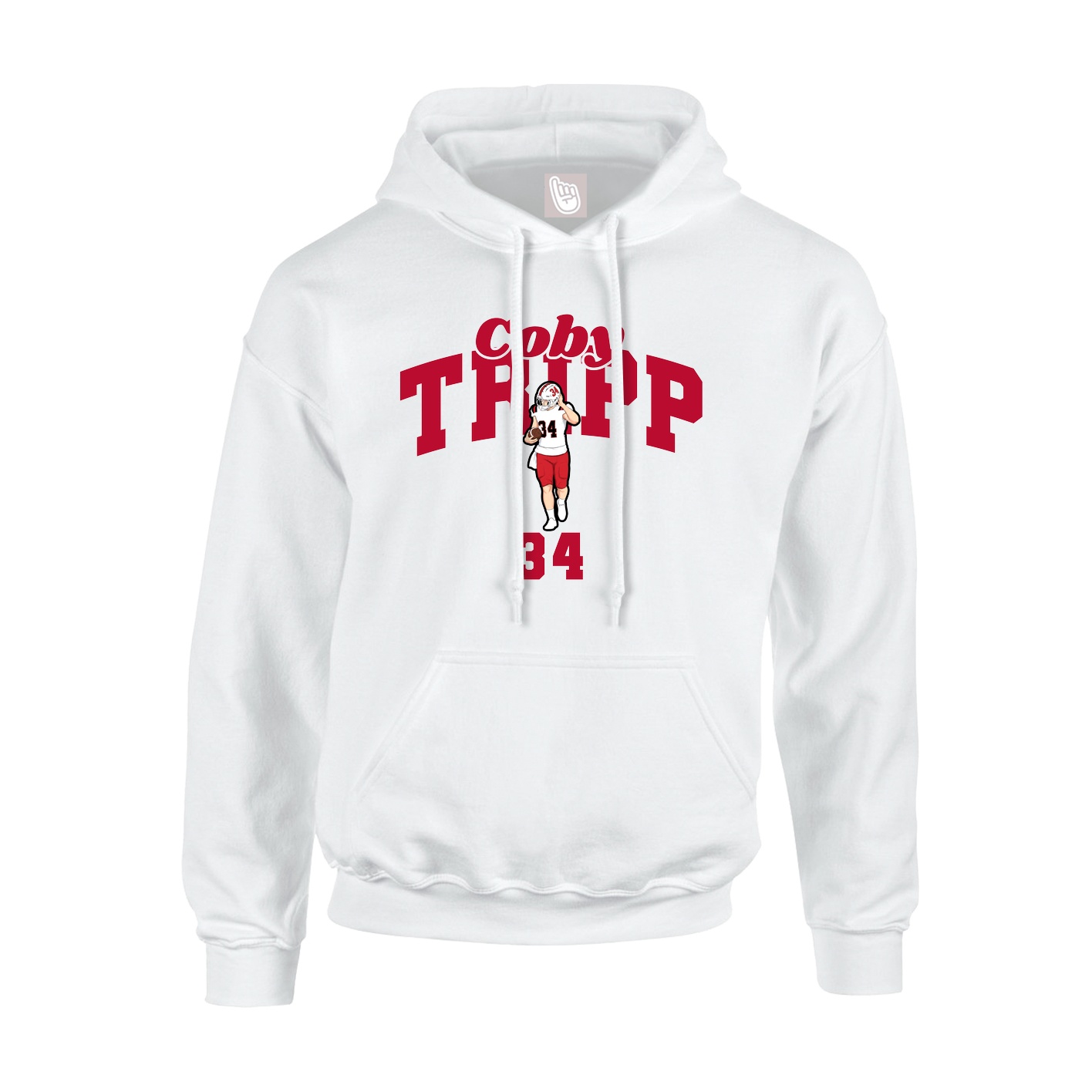 Hoodie — Signature Arch in White