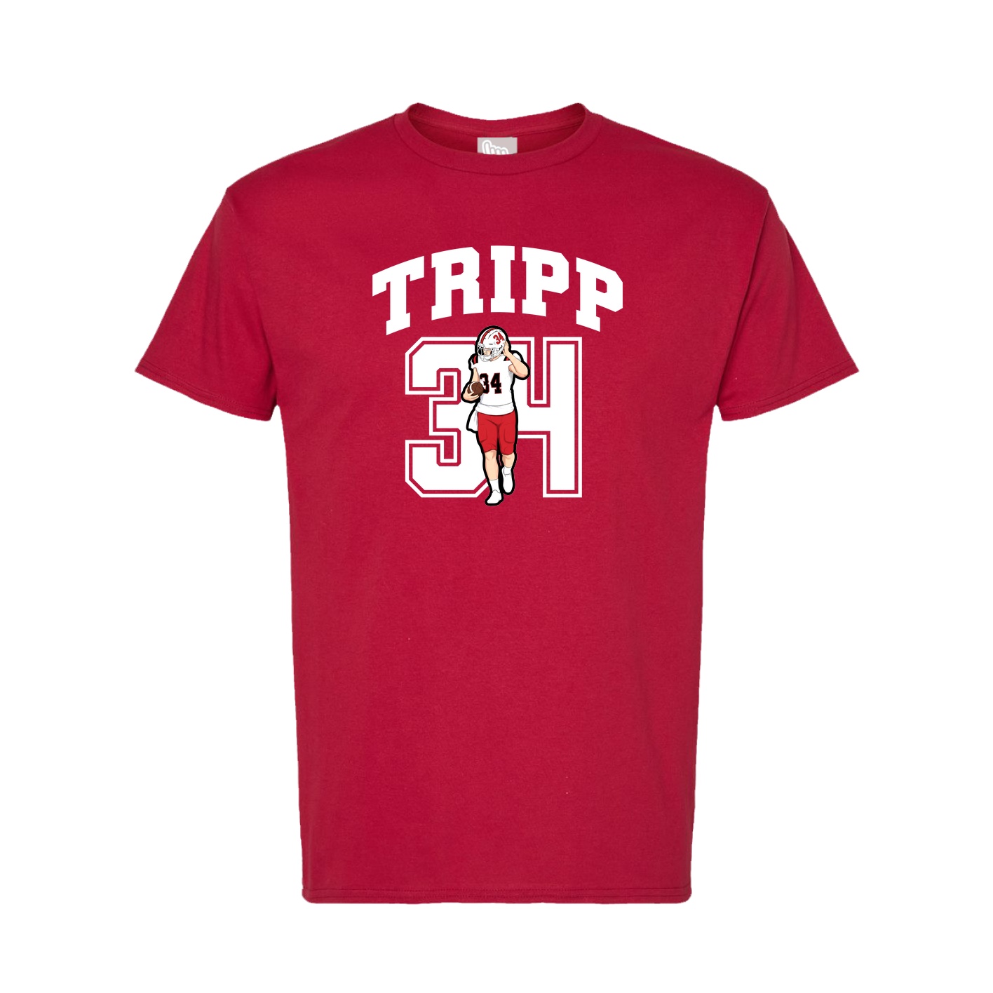 Tee — Number in Crimson