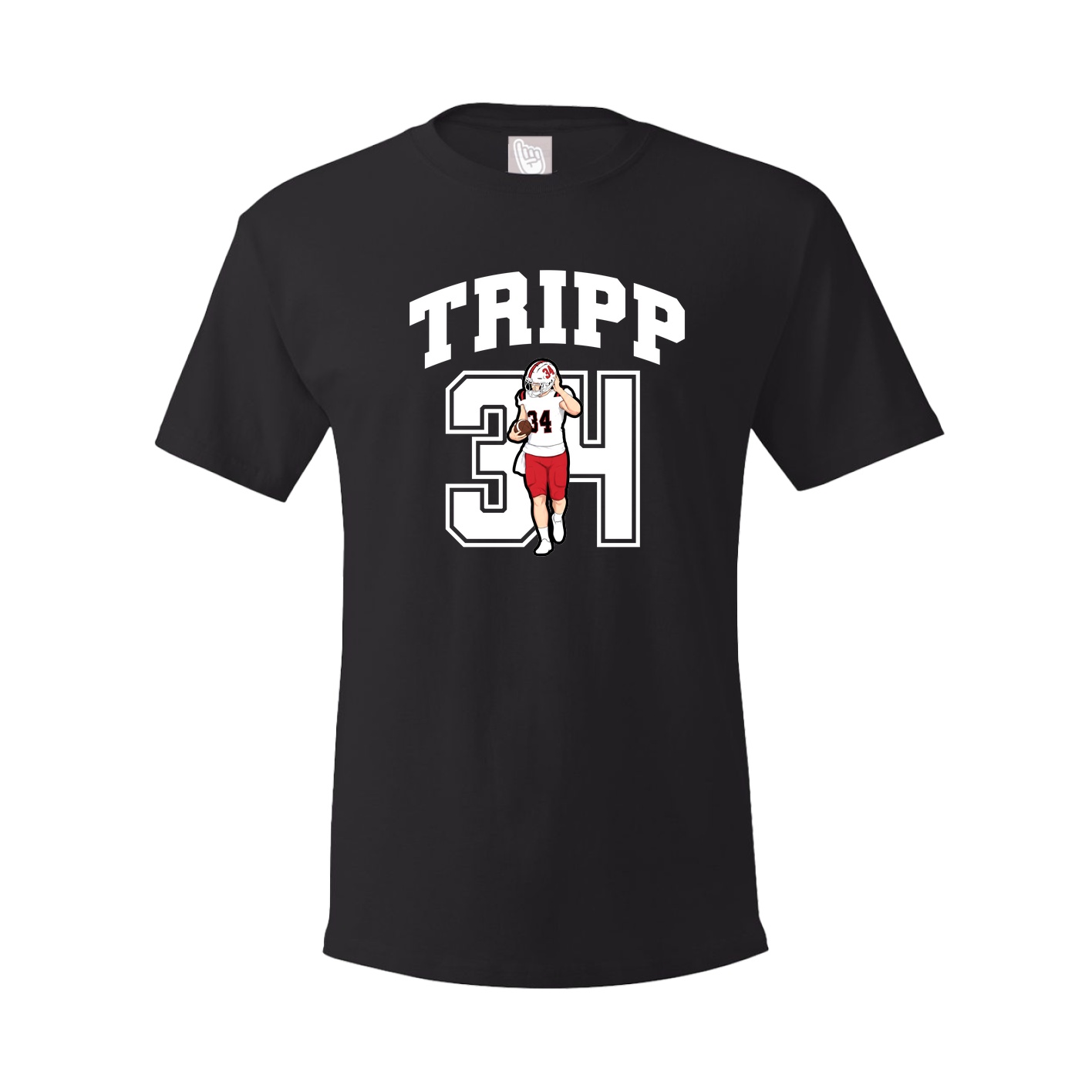 Youth Tee — Number in Black
