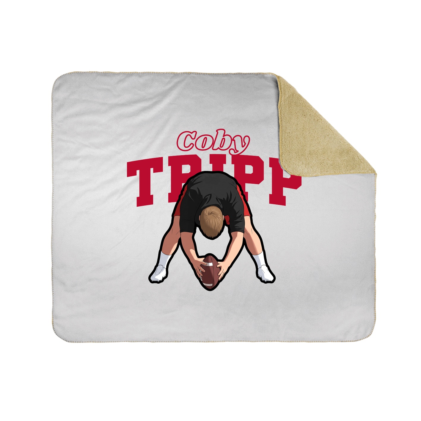 Throw Blanket — Name Arch in White