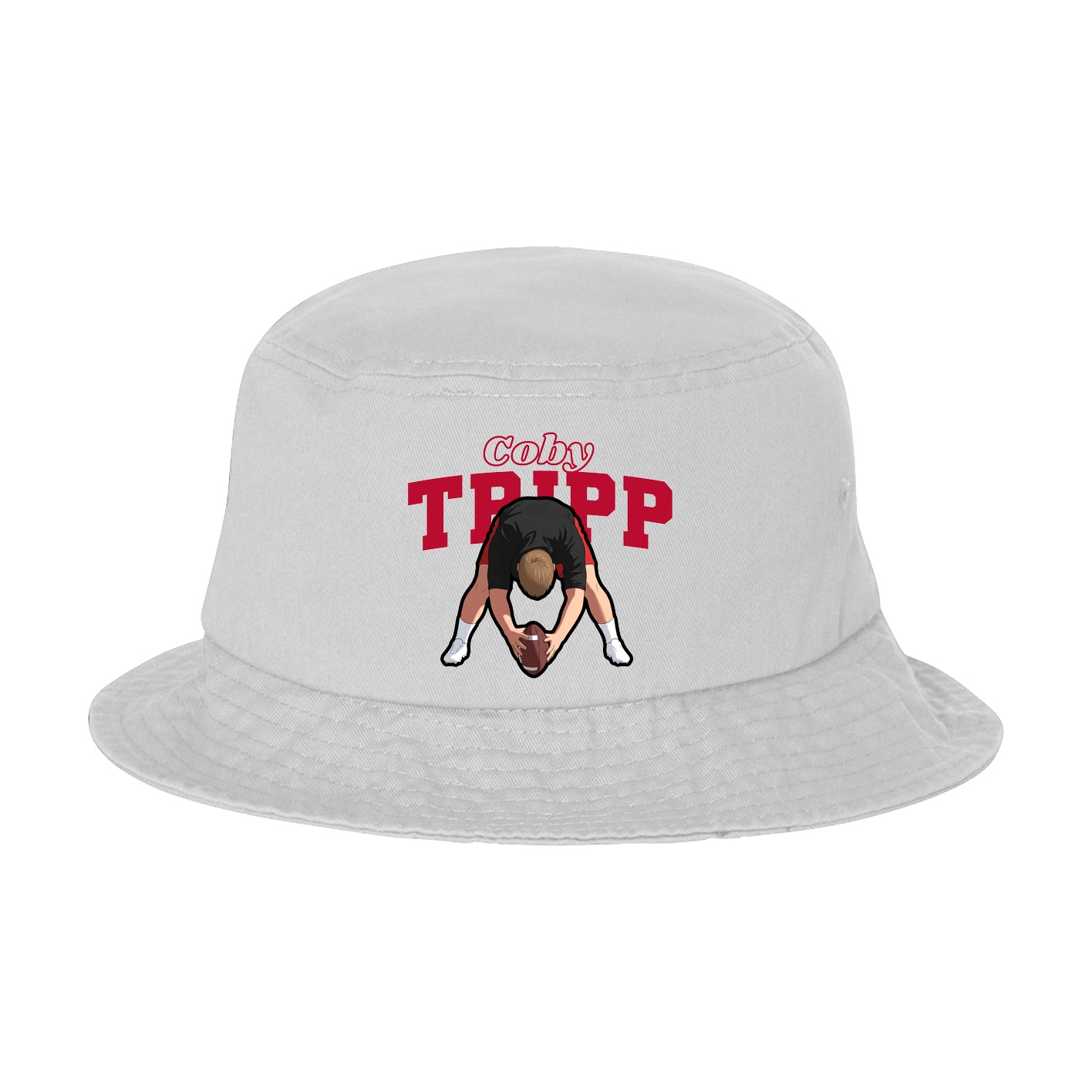 Bucket Cap — Name Arch in White