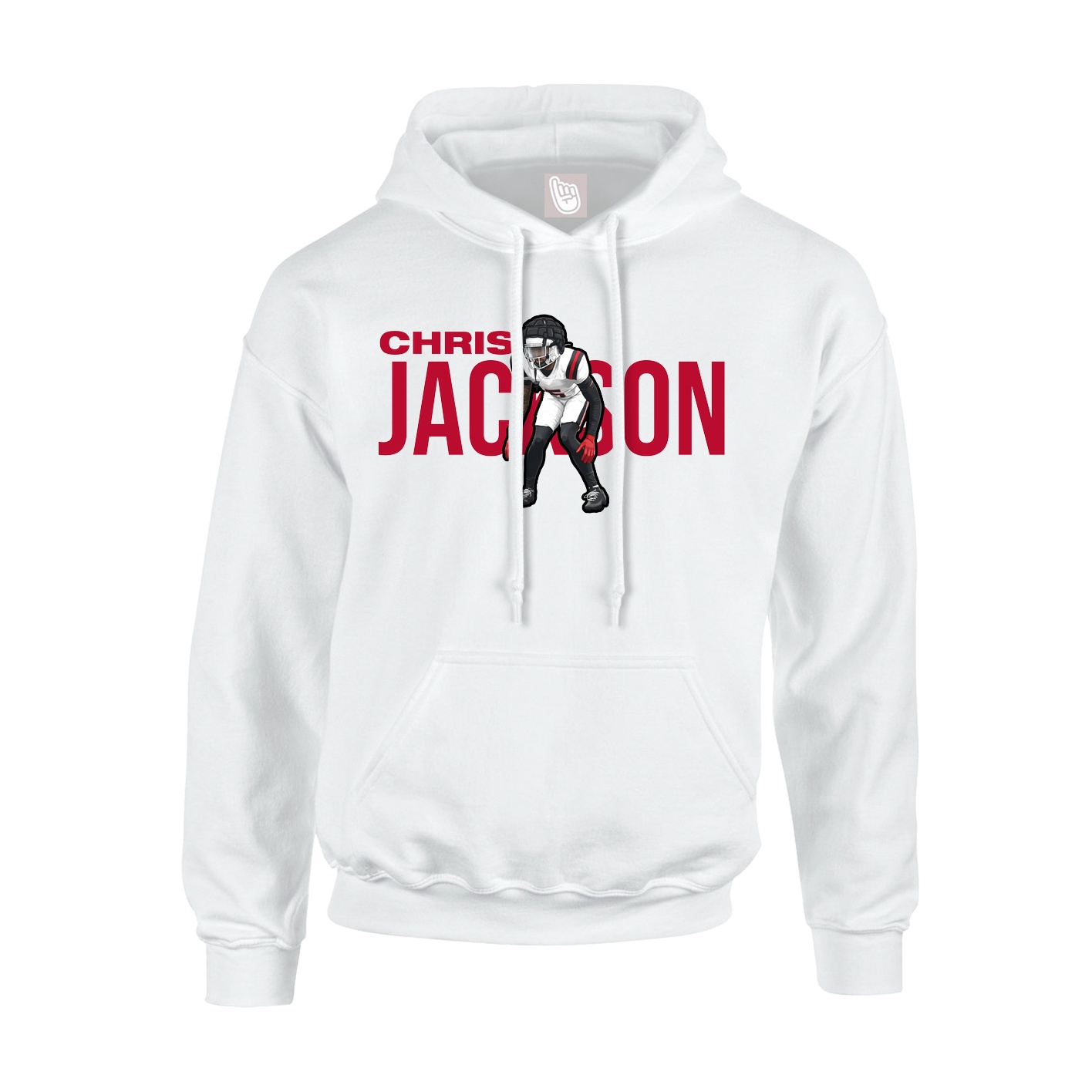 Youth Hoodie — Player Name in White