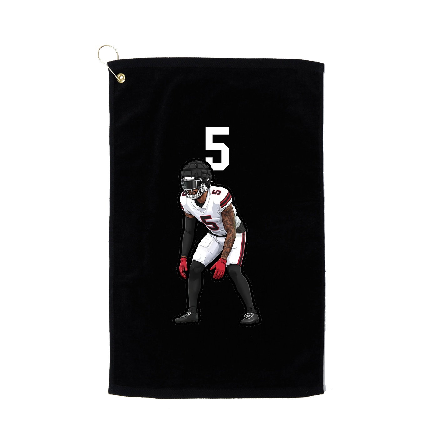 Golf Towel — Number Top in Black
