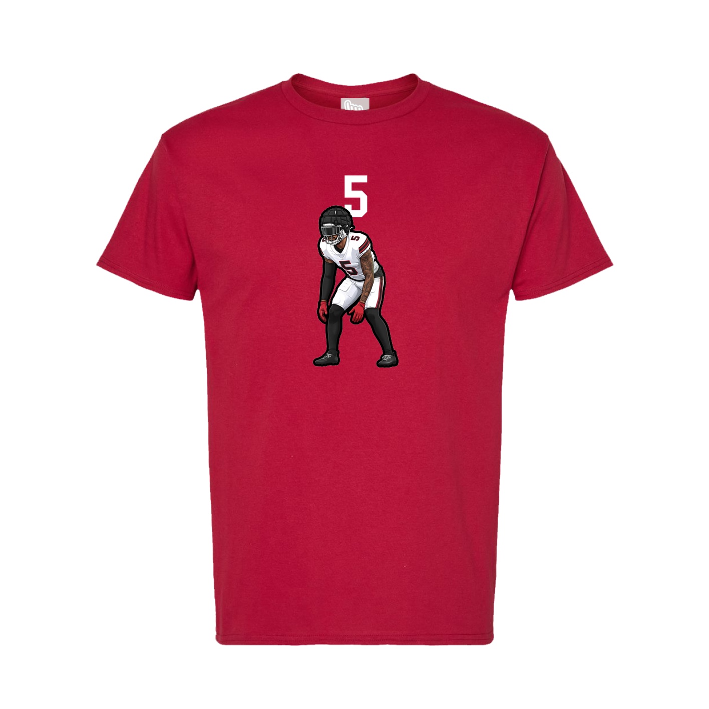 Tee — Number Top in Crimson