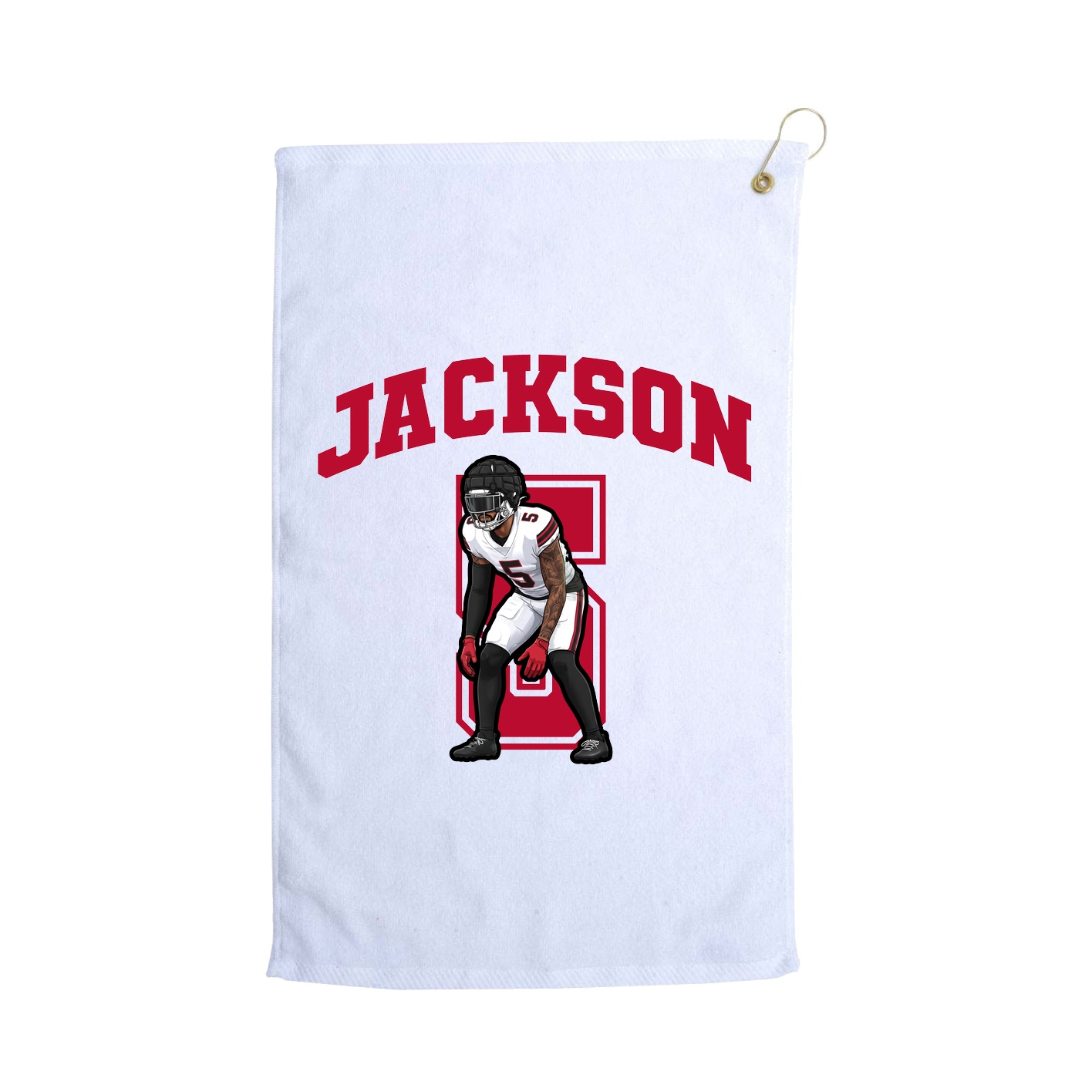 Golf Towel — Number in White