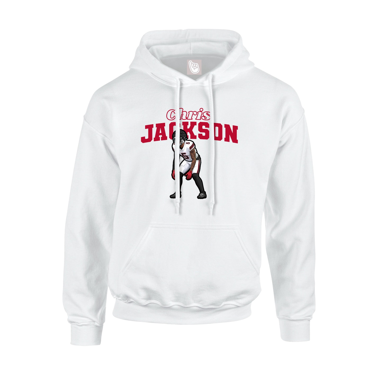 Hoodie — Name Arch in White