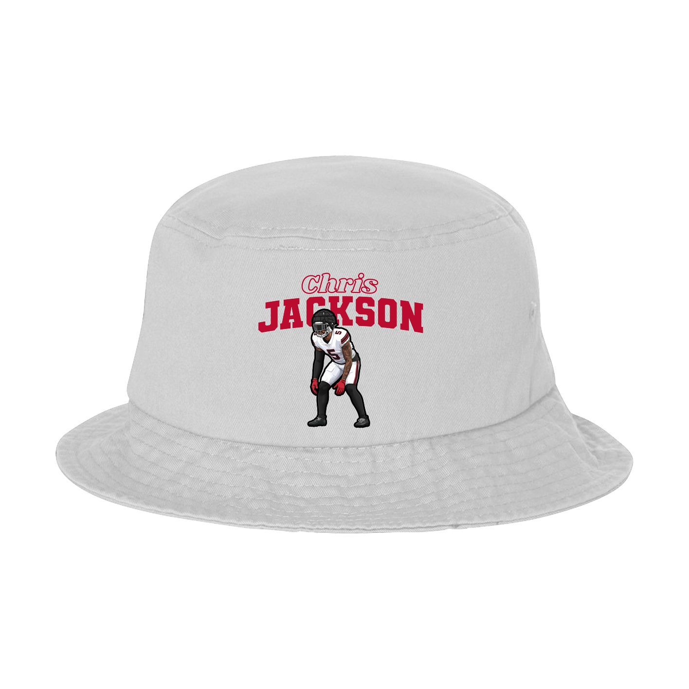 Bucket Cap — Name Arch in White