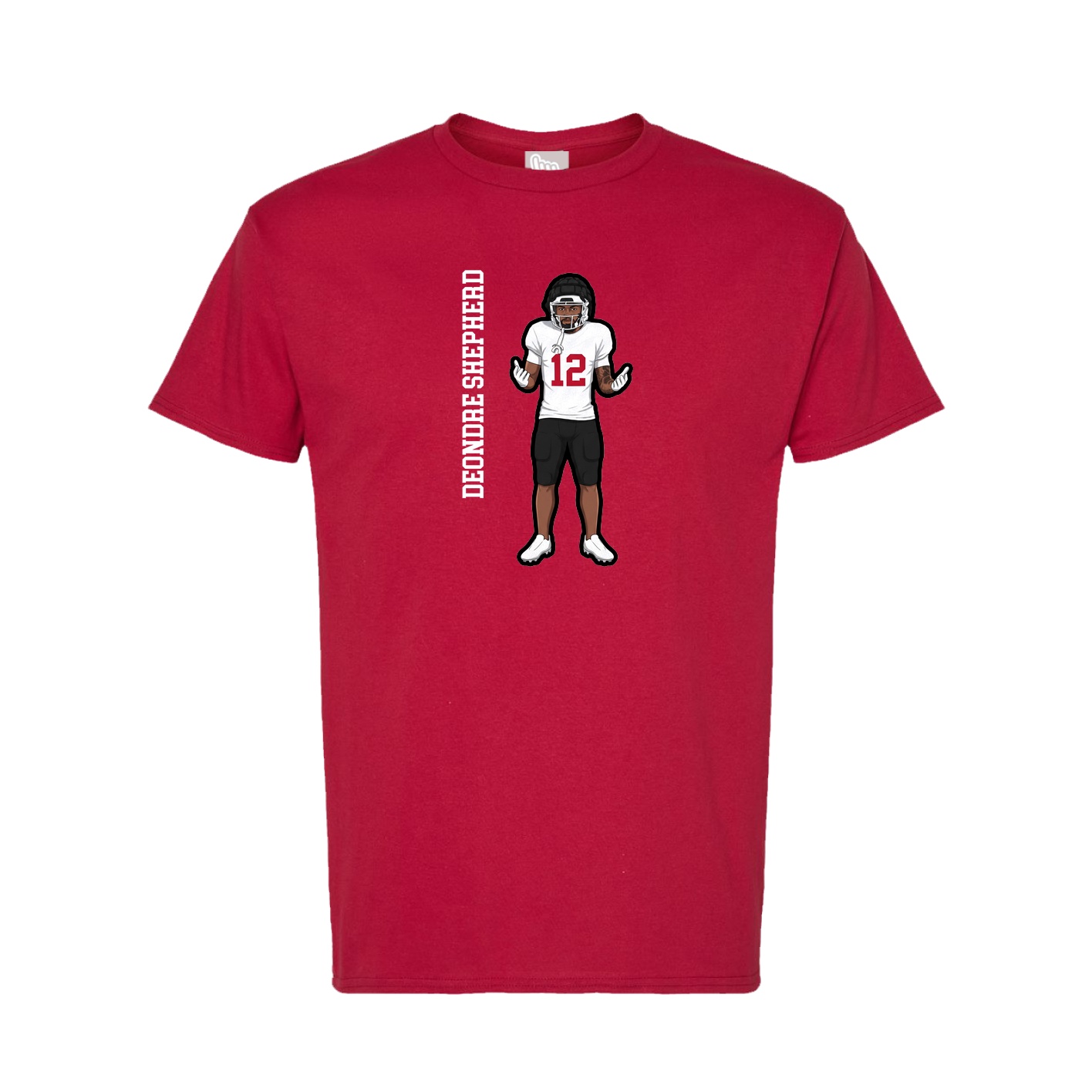 Tee — Name Vertical in Crimson