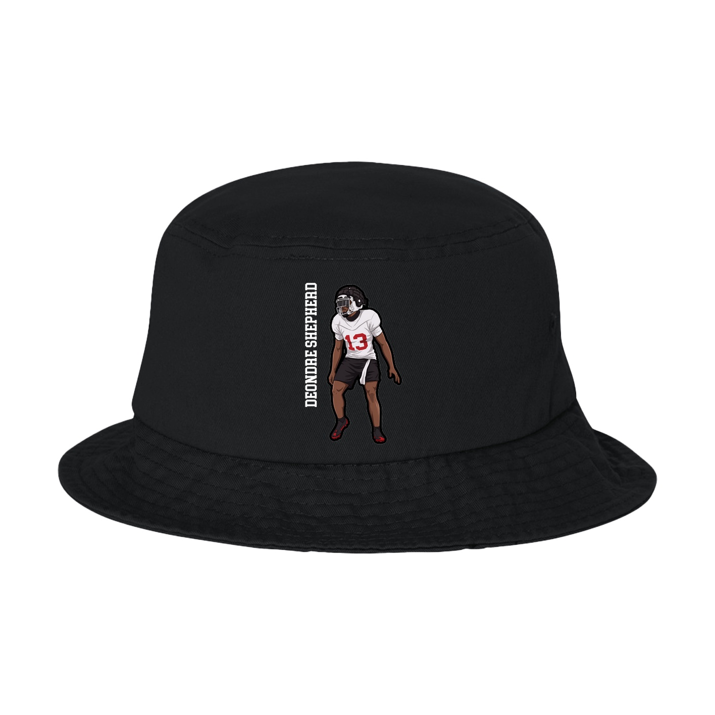 Bucket Cap — Name Vertical in Black