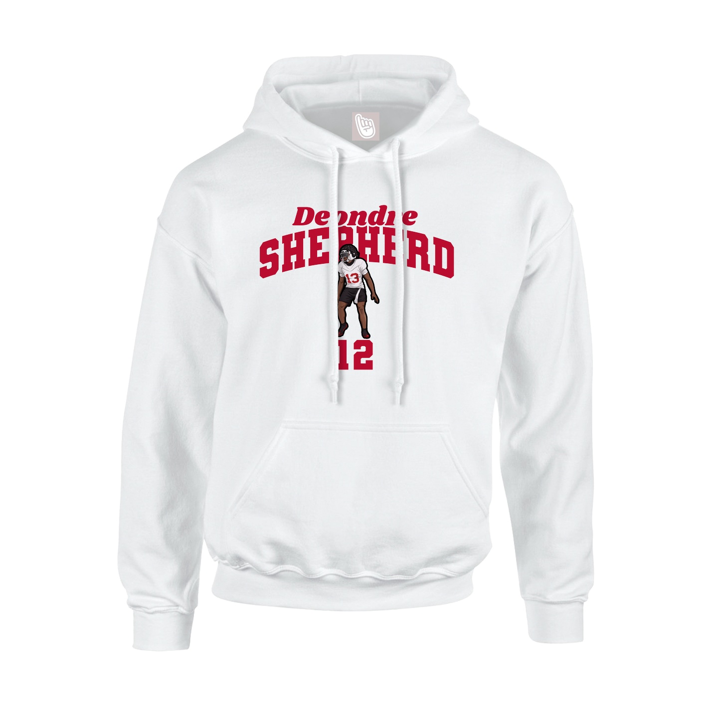 Youth Hoodie — Signature Arch in White