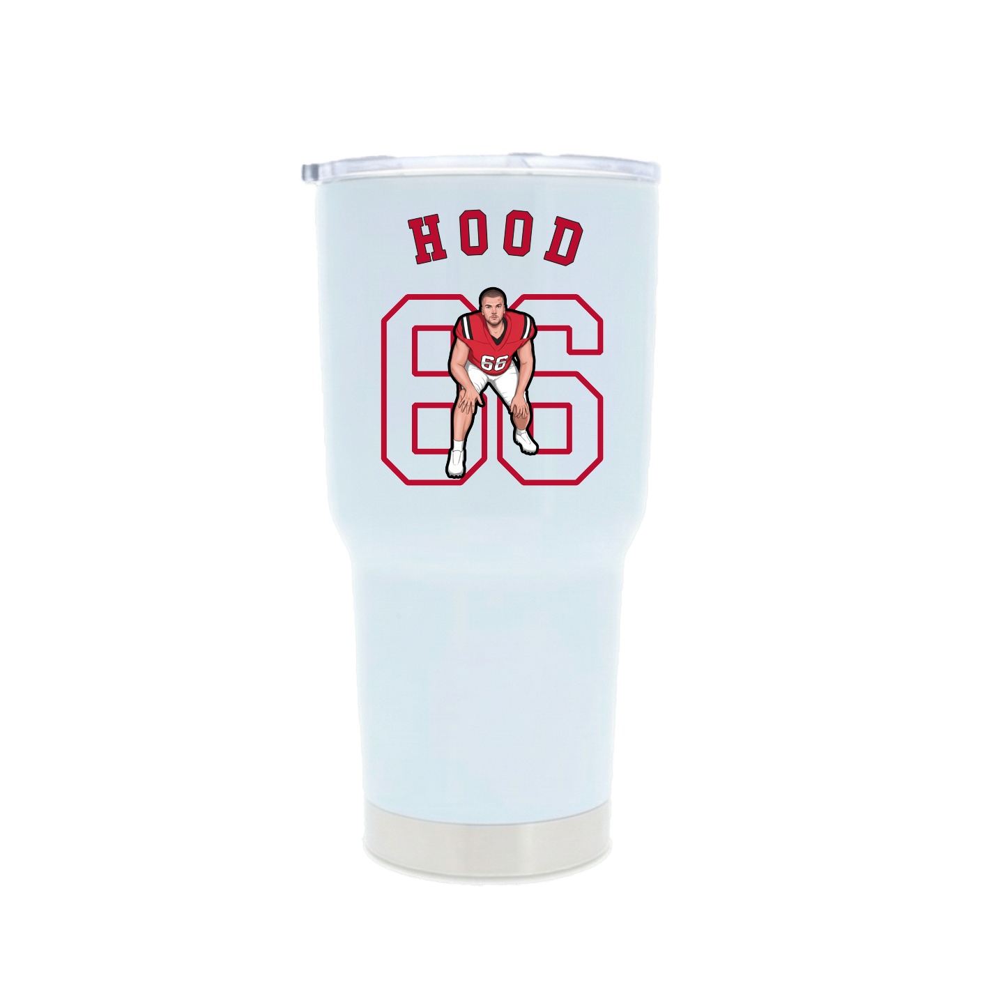 30oz Stainless Steel Tumbler — Shirsey Arch in White