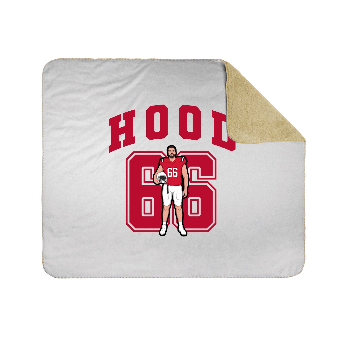 Throw Blanket — Number in White