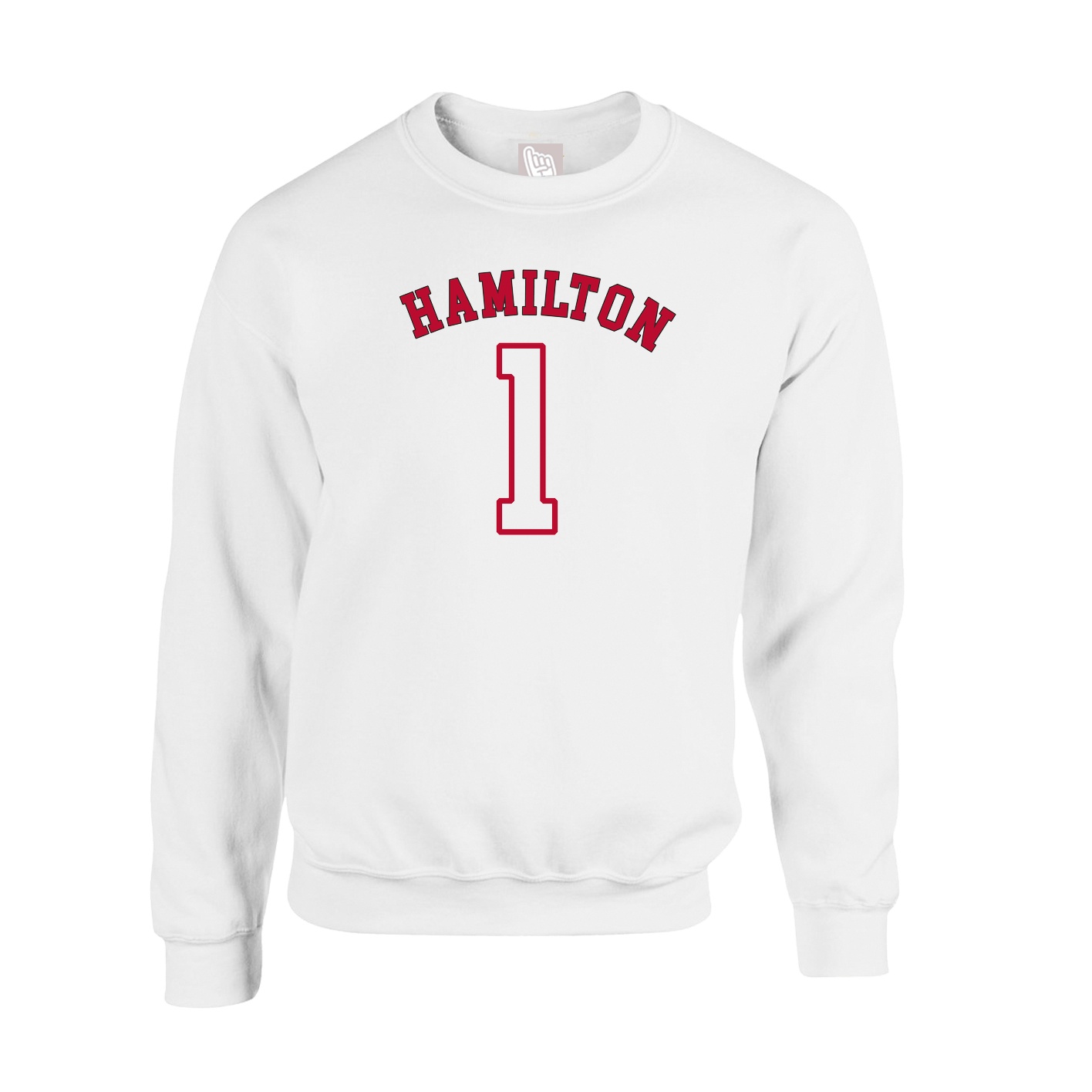 Fleece Crew — Shirsey Arch in White