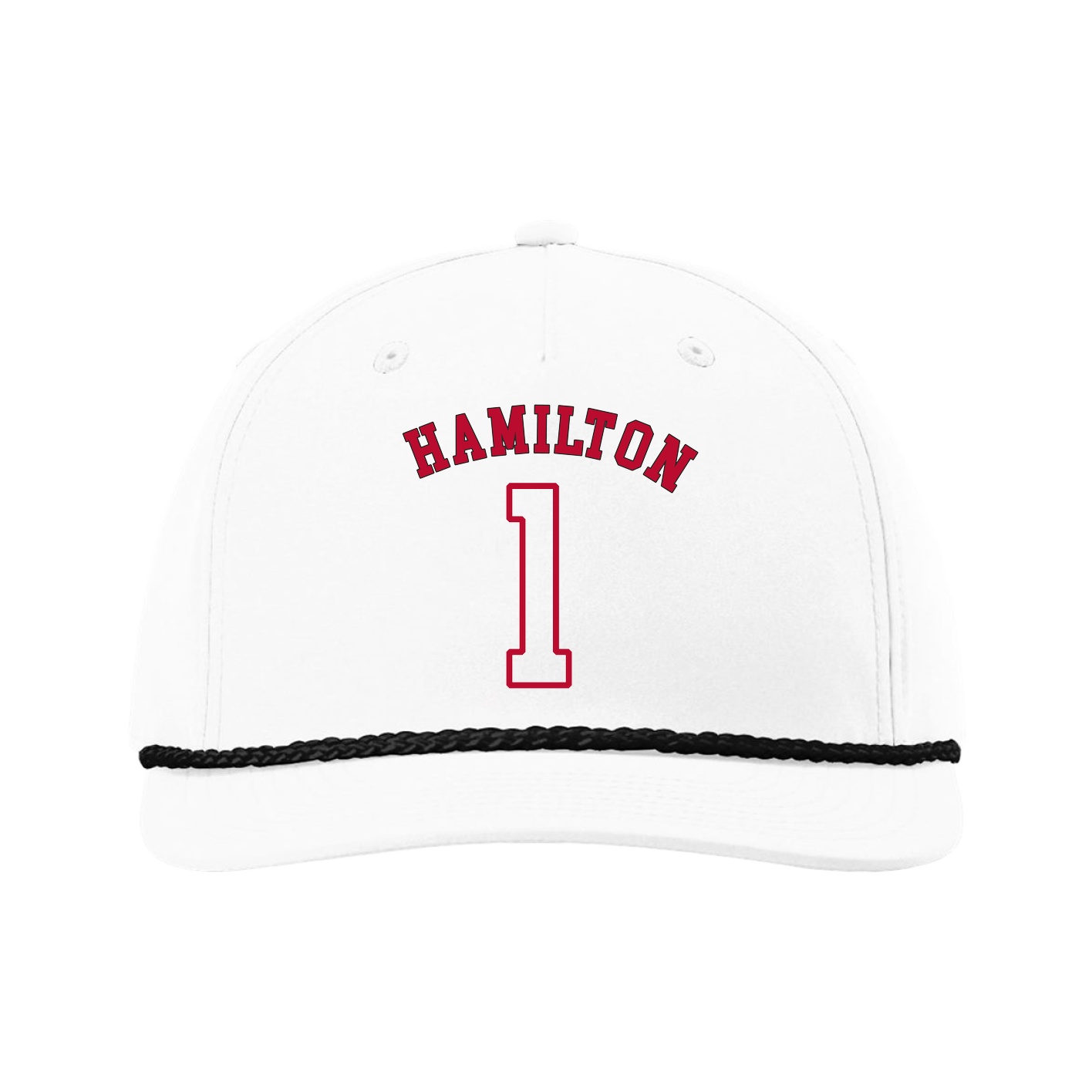 Five-Panel Classic Rope Cap — Shirsey Arch in White