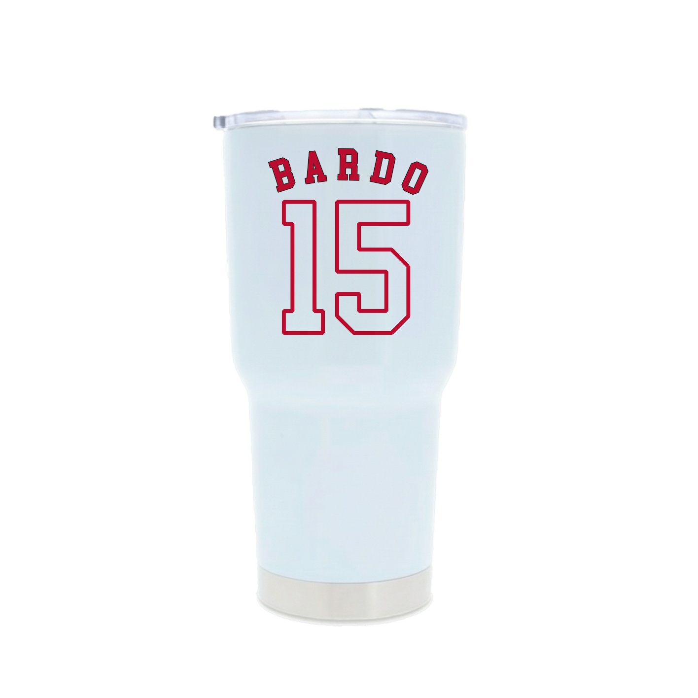 30oz Stainless Steel Tumbler — Shirsey Arch in White