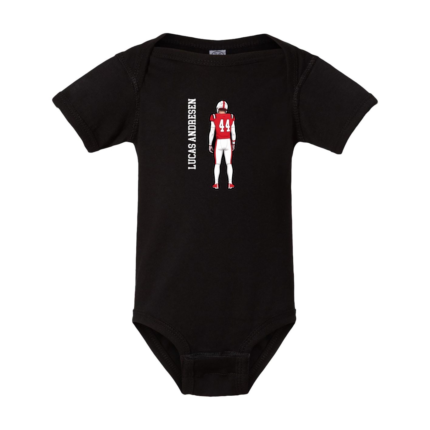 Baby Onesie — Name Vertical in Black