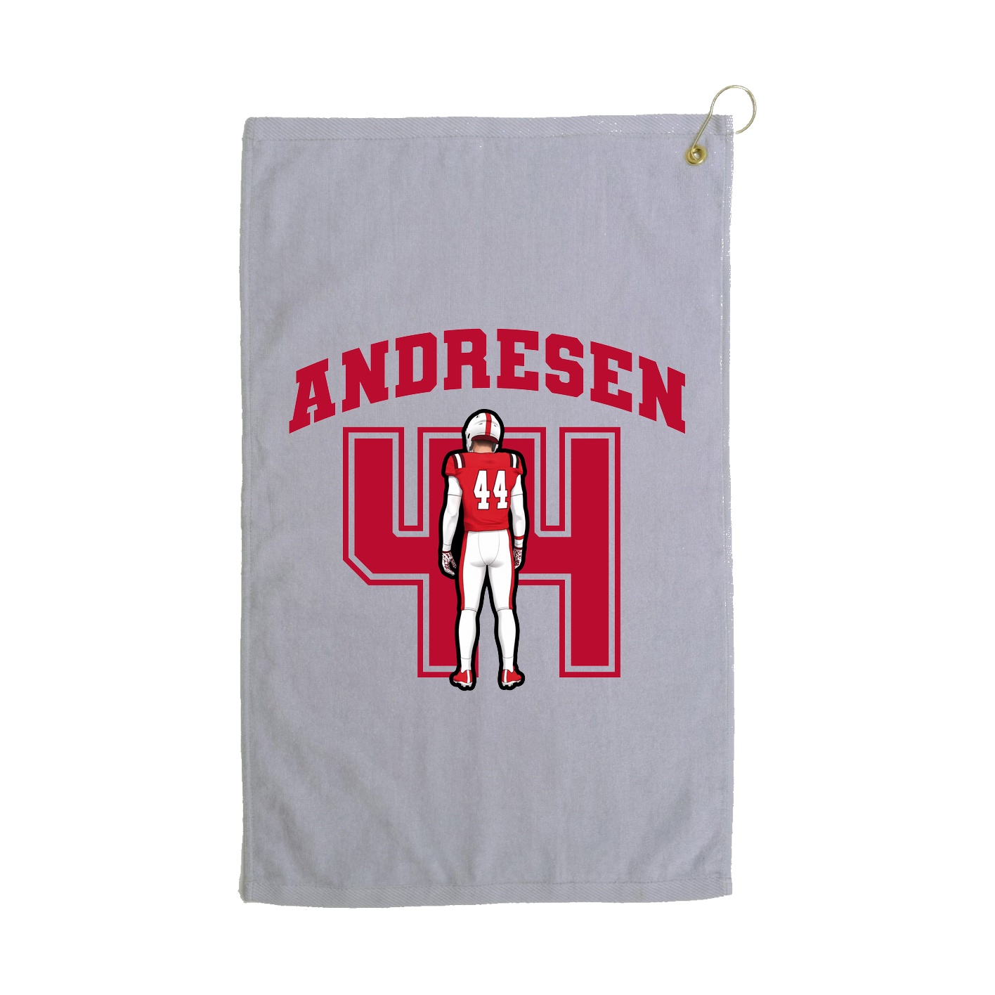 Golf Towel — Number in Grey