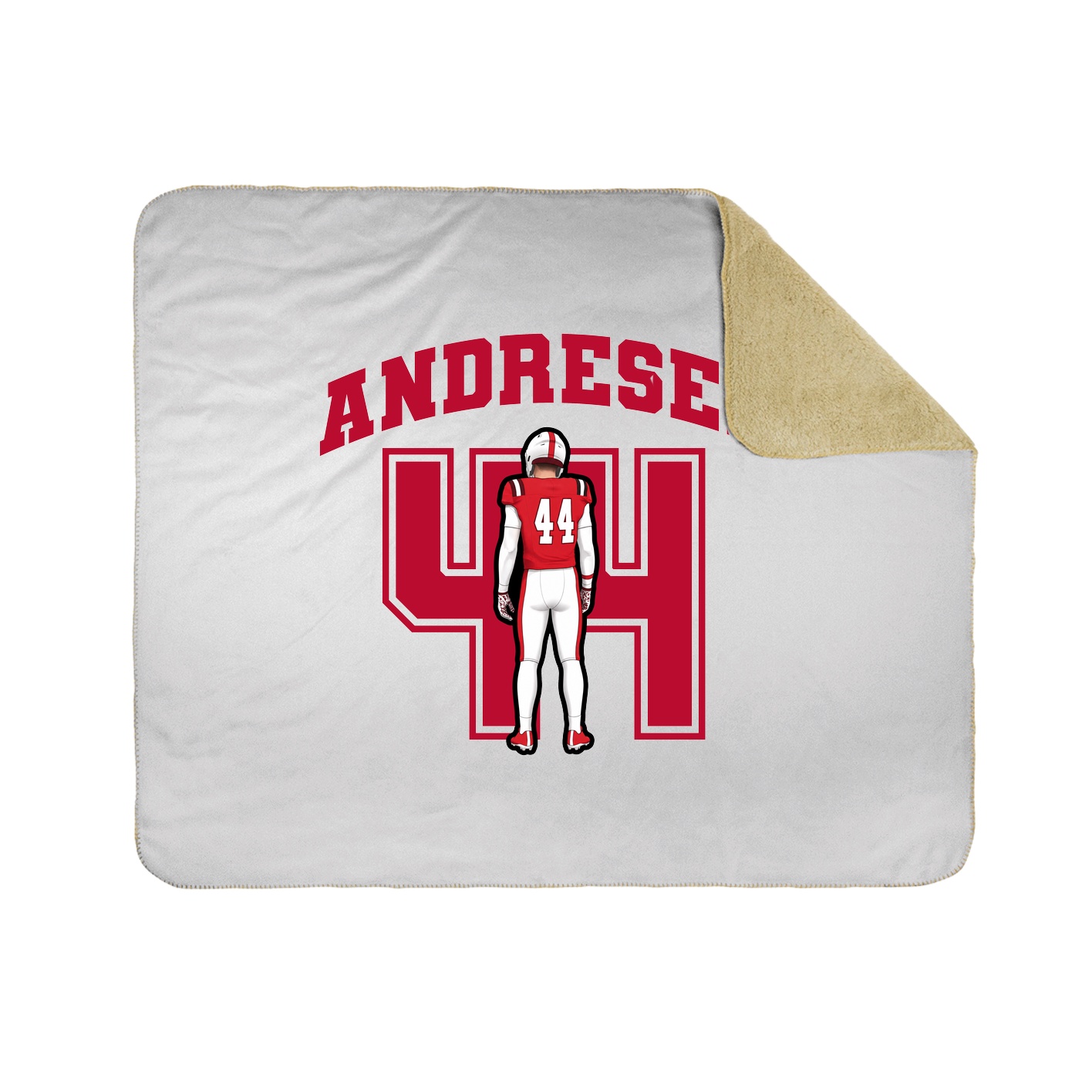 Throw Blanket — Number in White